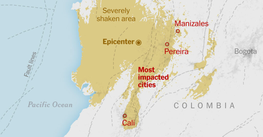 Here Is Where Colombia’s Quake Hit Hardest