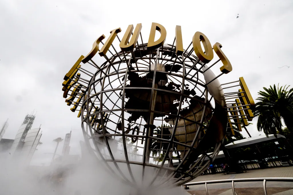 The Universal globe outside Universal Studios Hollywood.