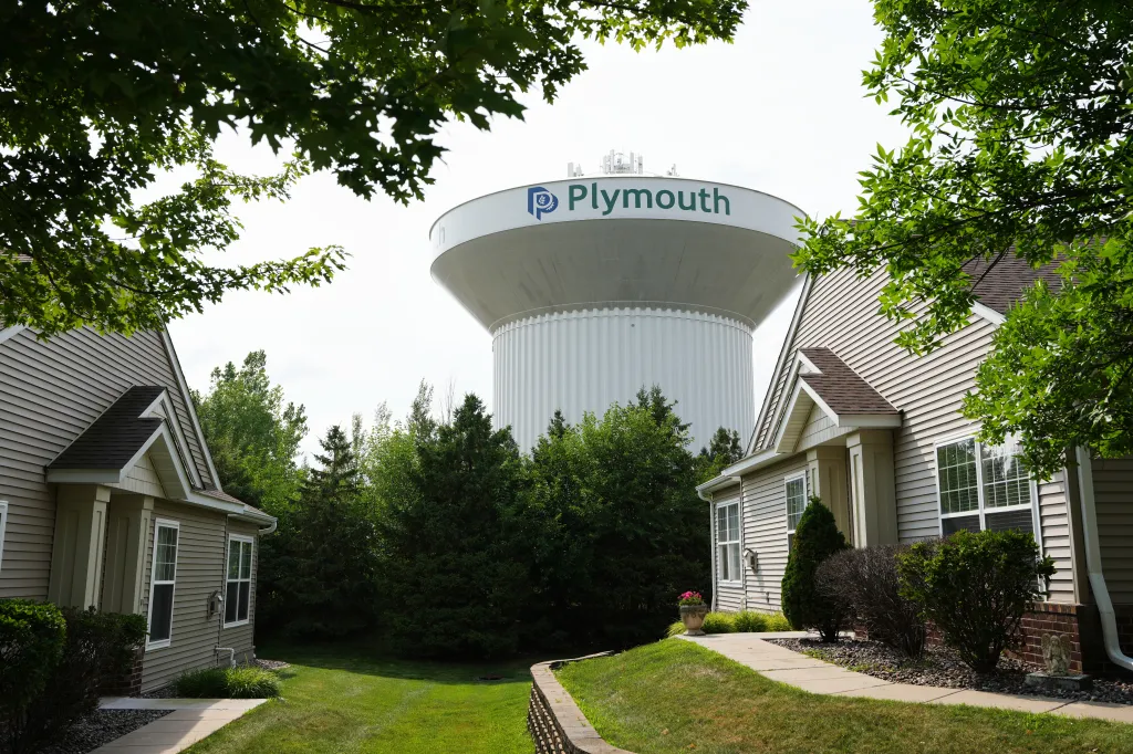 A water tower with