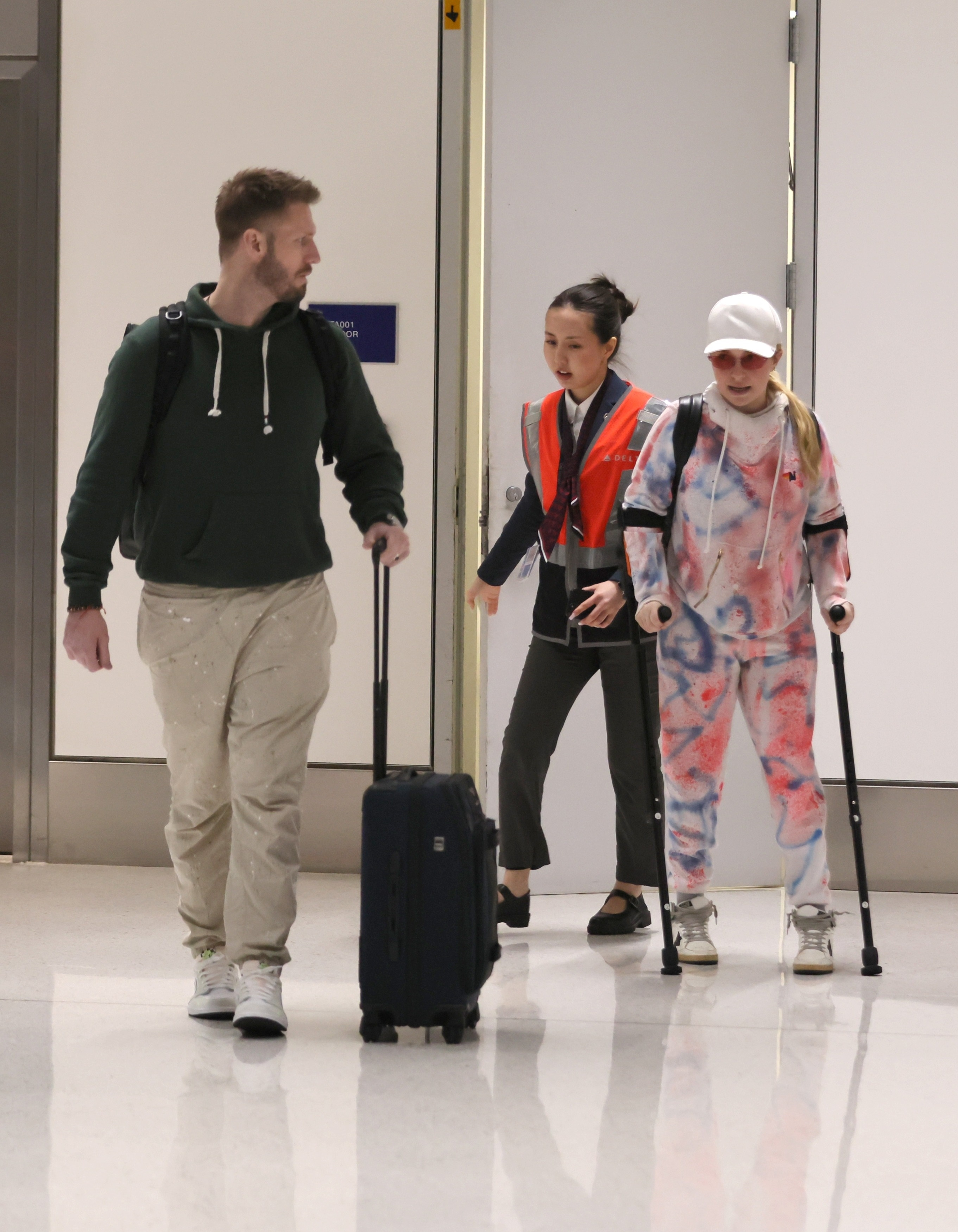 Hayden Panettiere and Brian Hickerson at LAX Airport in March 