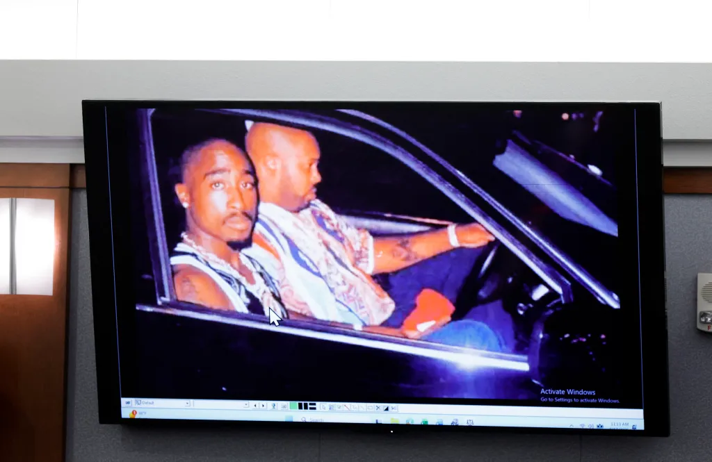 A 1996 photo of Tupac Shakur and Marion