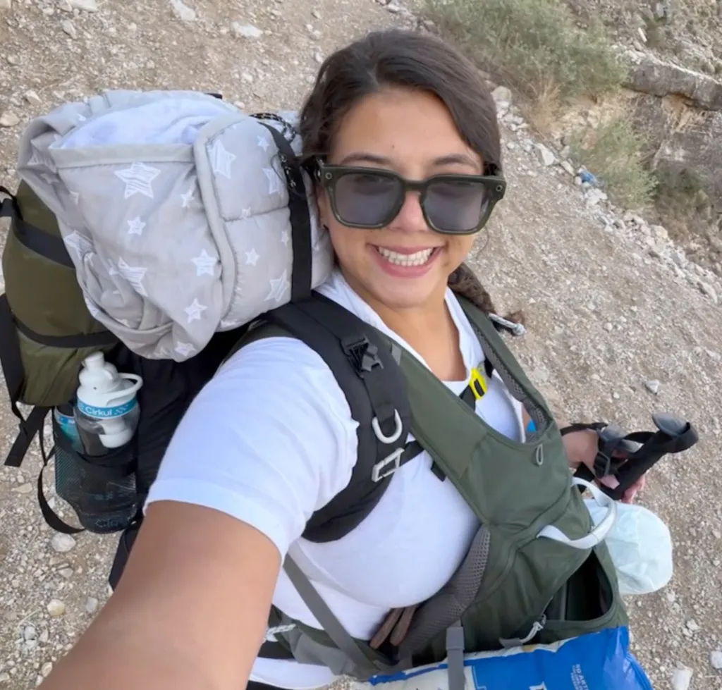 Alexis Rowan hiking on the Havasupai Reservation in Arizona before she was attacked.