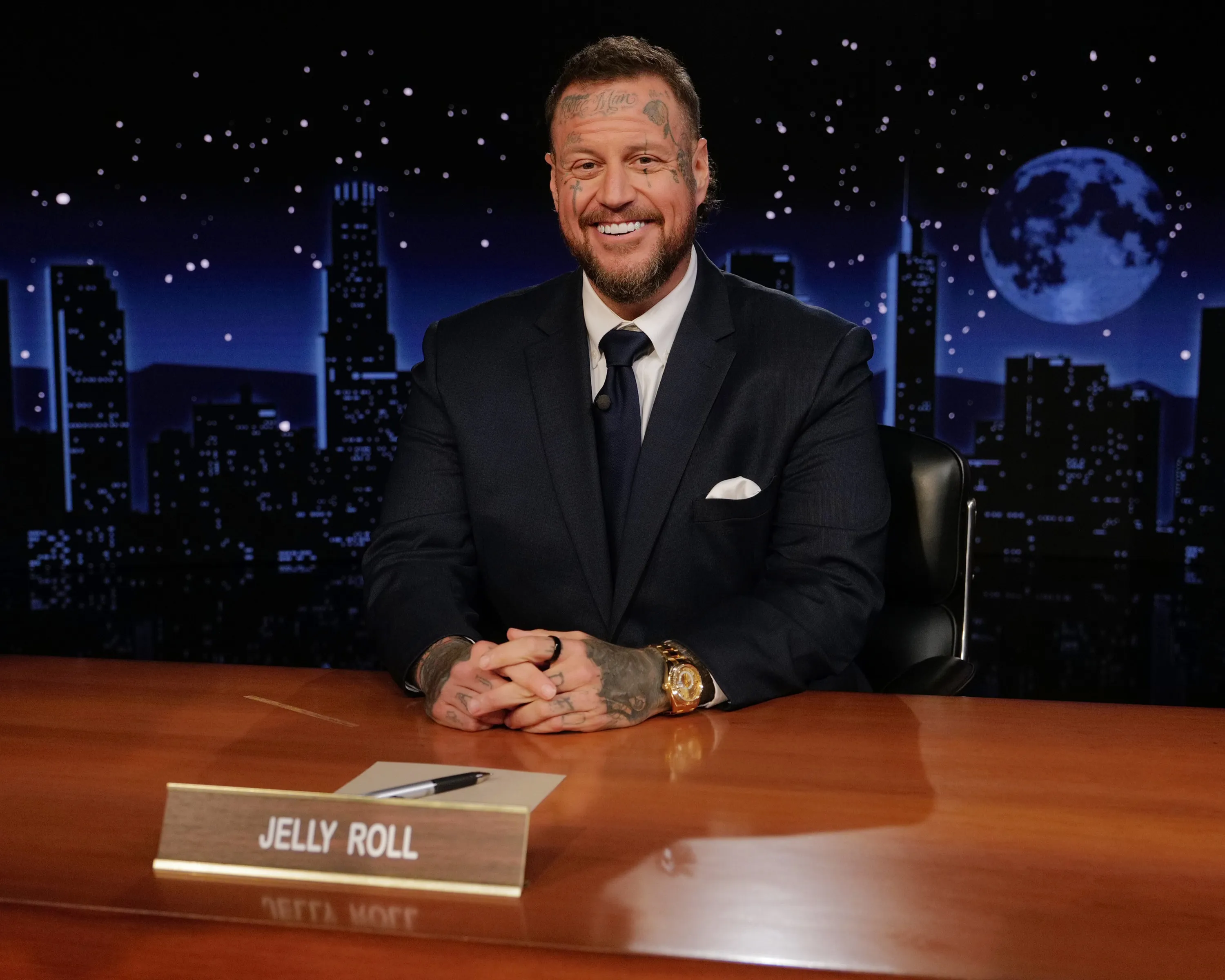 Jelly Roll as a guest host on Jimmy Kimmel Live!