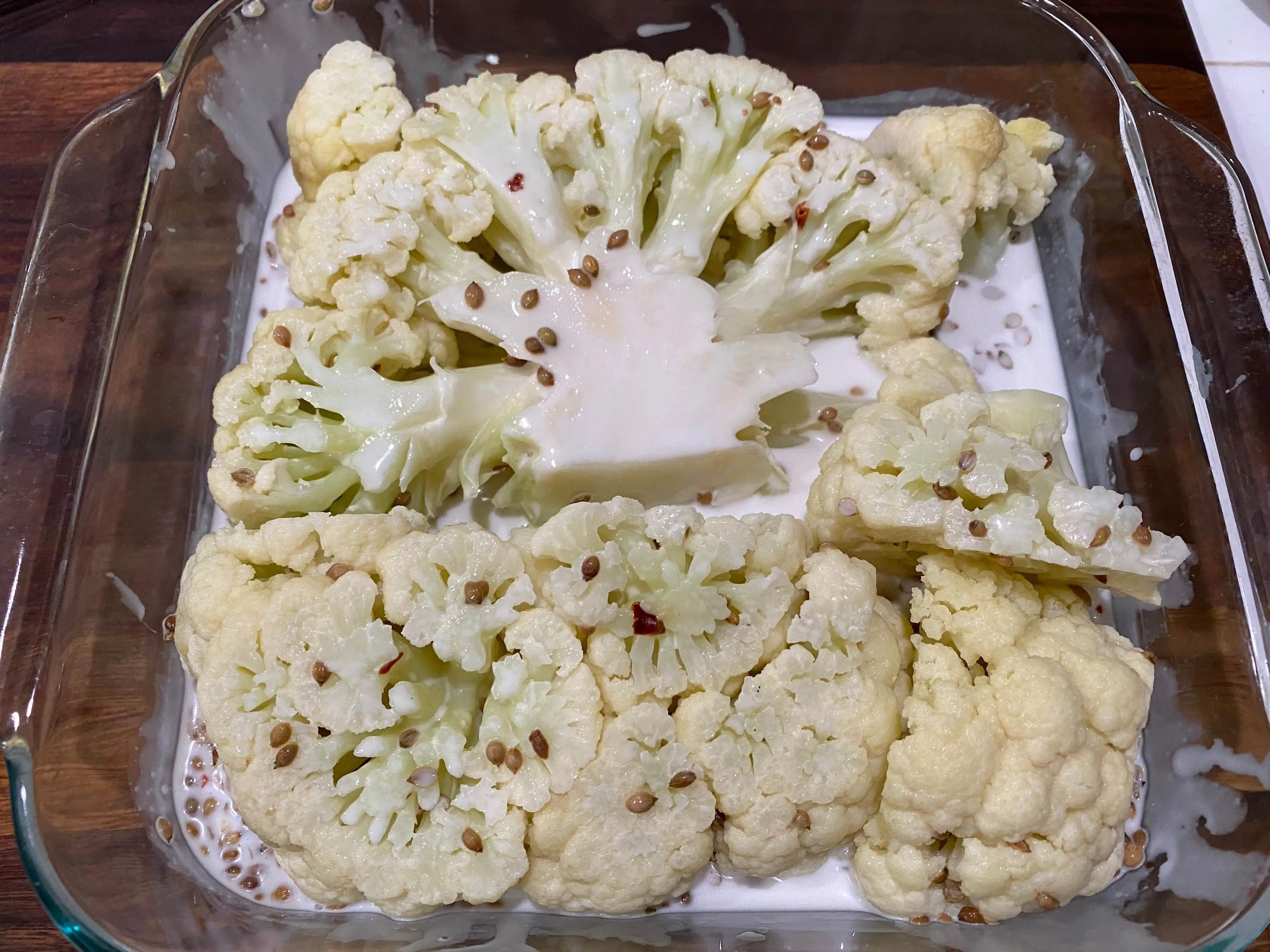 cauliflower in marinade