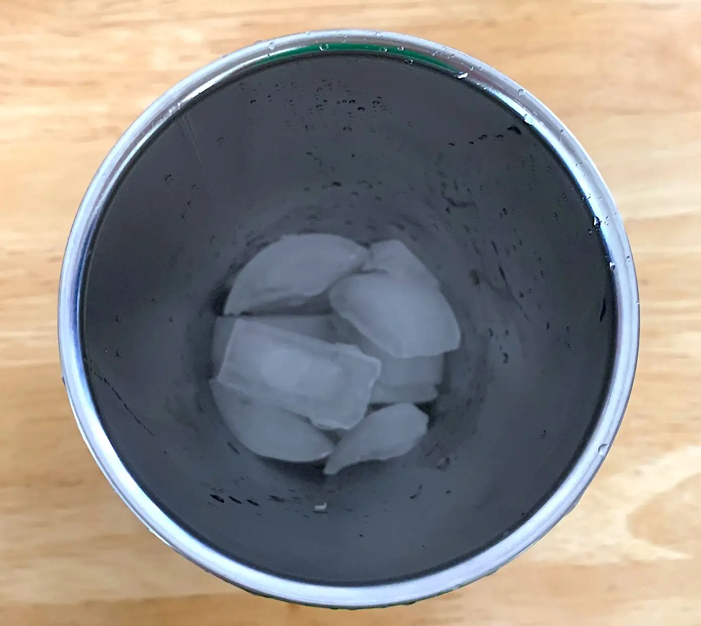 A shaker filled halfway with ice for Ina Garten's espresso martini