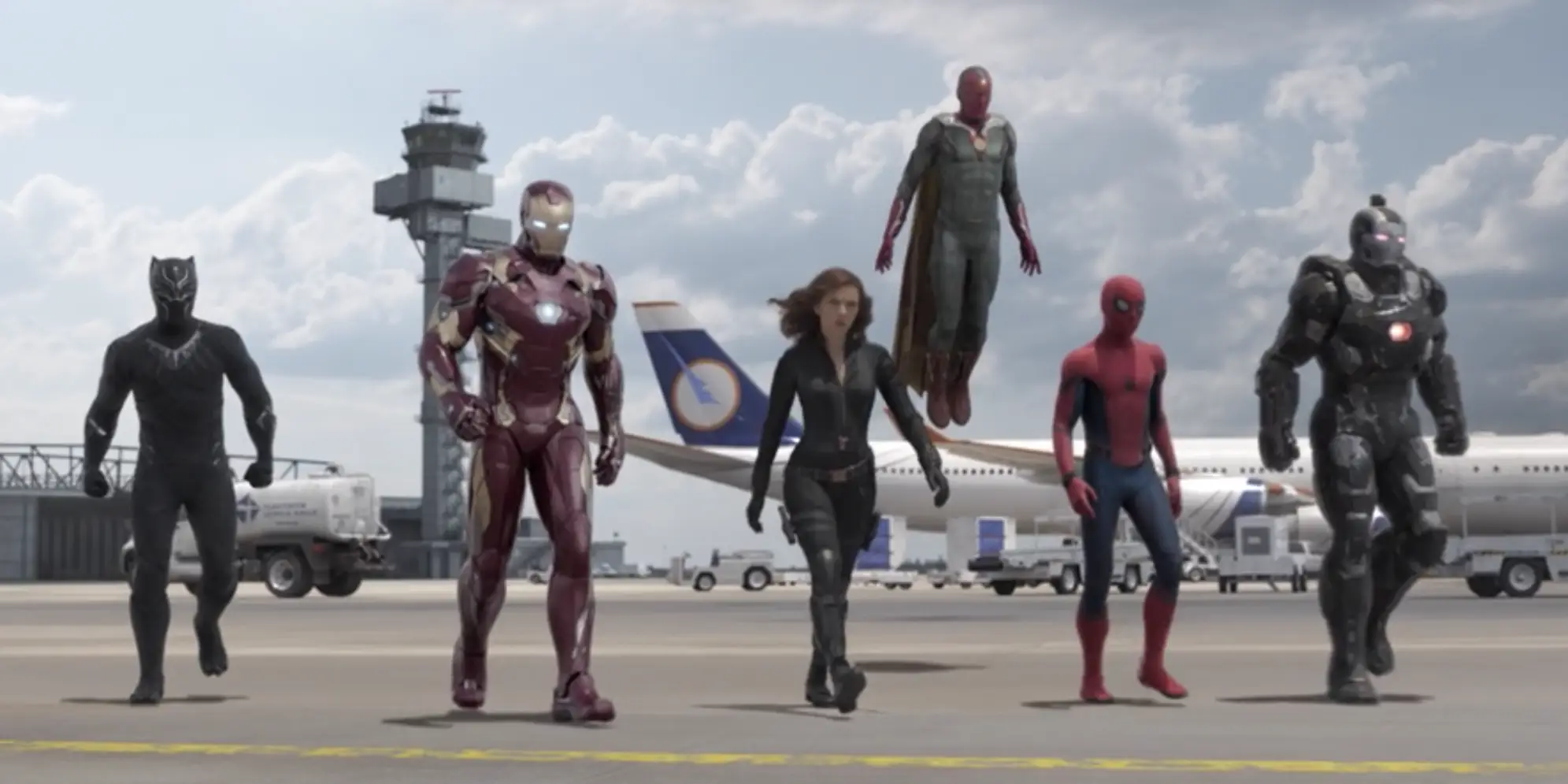 Team Iron Man standing together in 