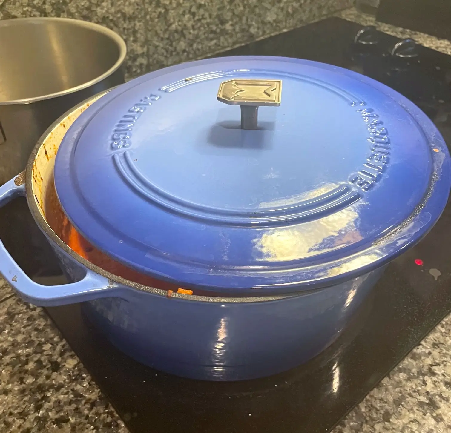 Letting the sauce simmer for Ina Garten's Penne Alla Vodka