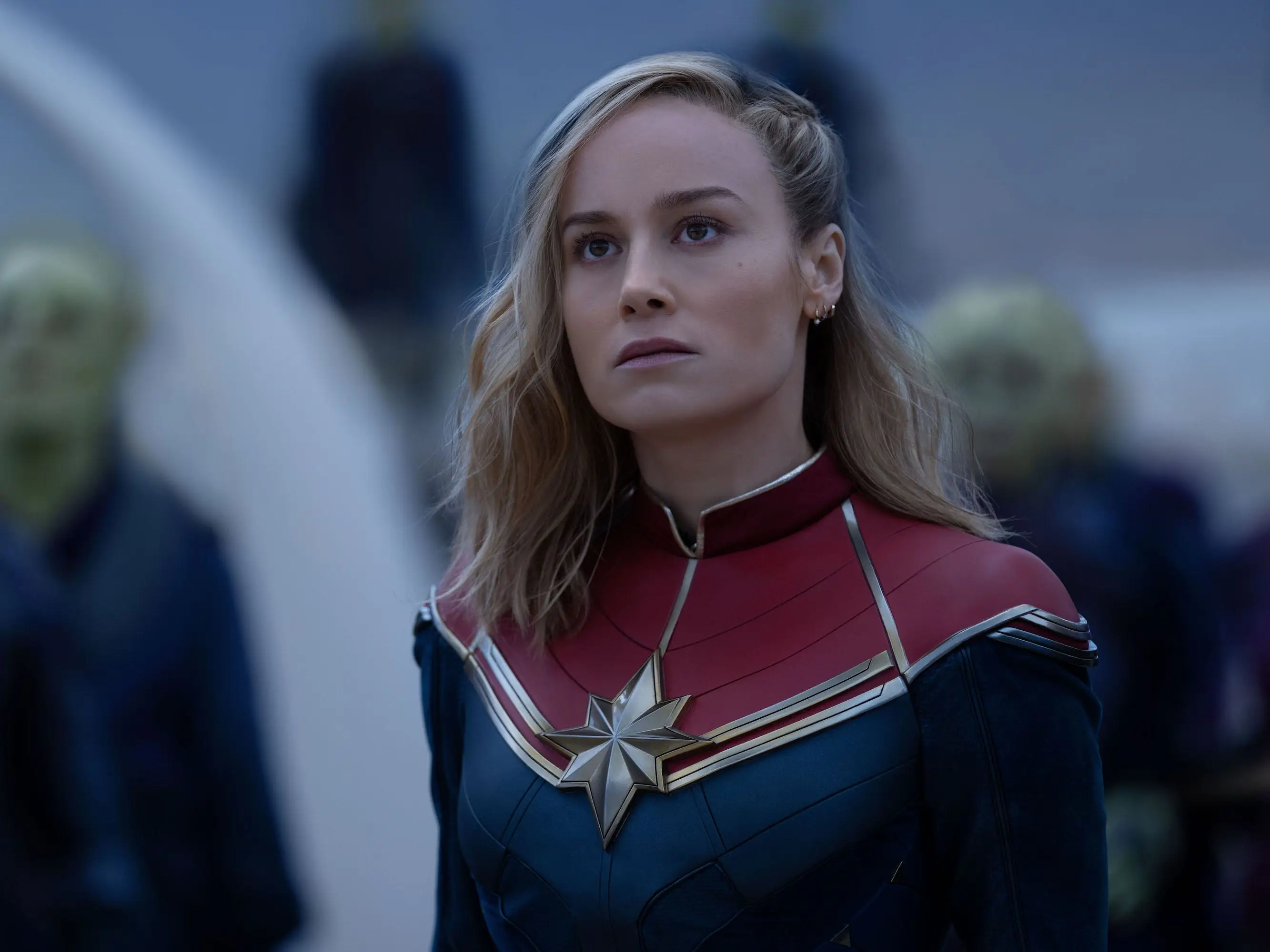 Brie Larson as Captain Marvel in 
