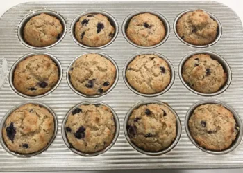 I made Ina Garten’s blueberry muffins. The simple recipe was a hit with the whole family.