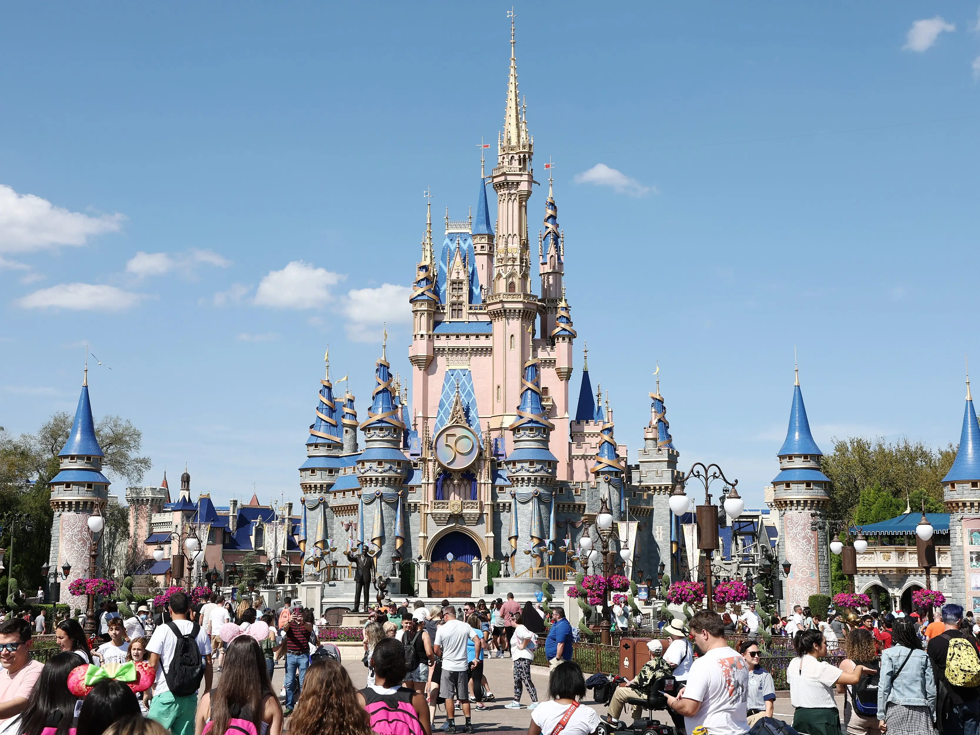 Cinderella's Castle at Walt Disney World in Florida.