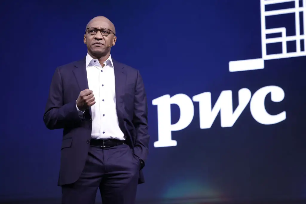 PwC Global Network President Mohamed Kande speaks during a conference.