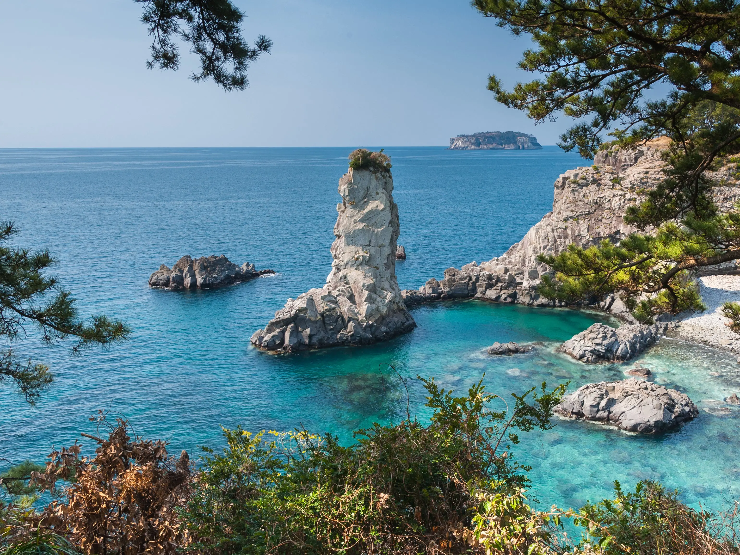 Oedolgae Rock in Jeju Island, South Korea.