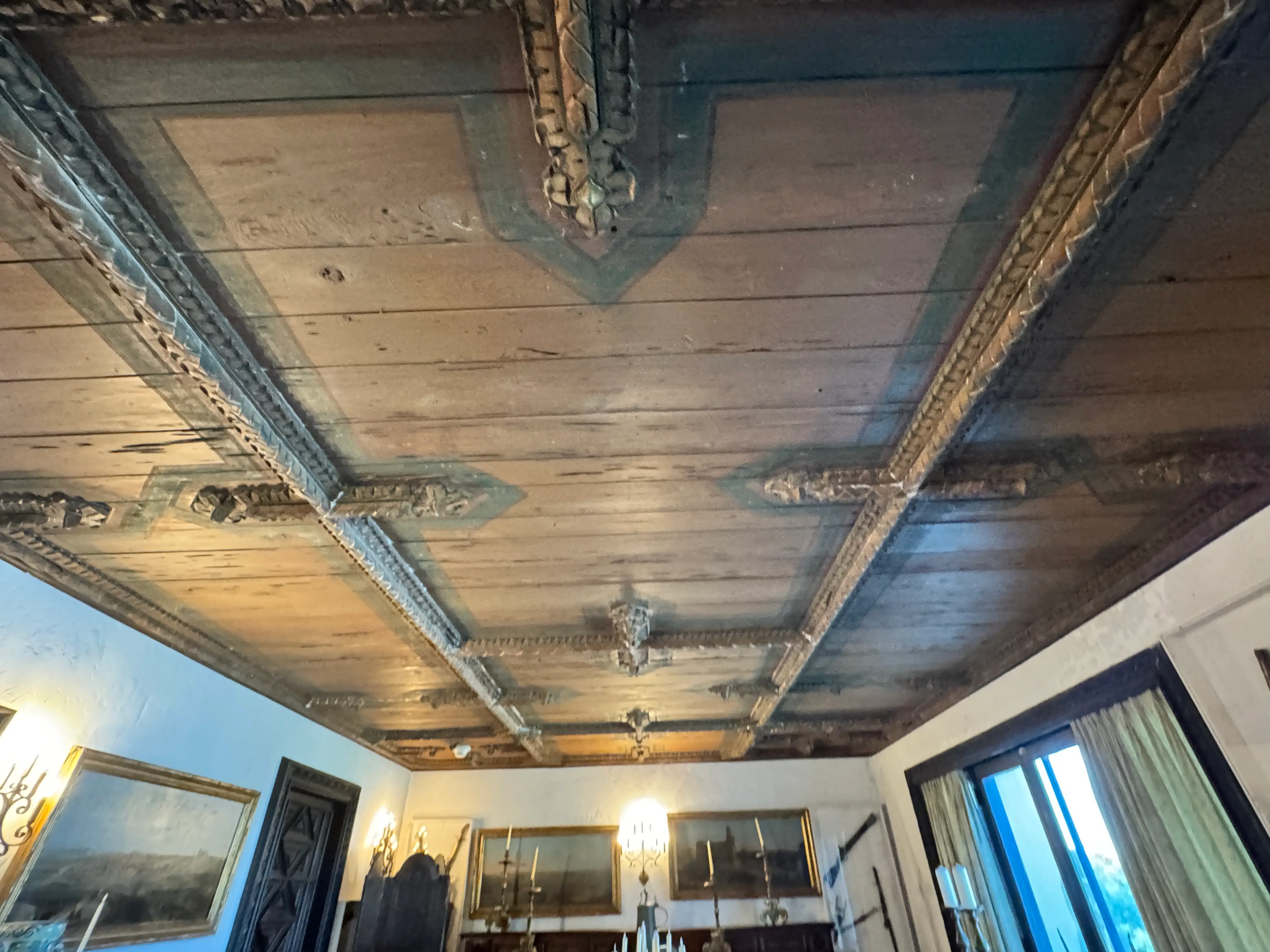 ceiling in dining room at vanderbilt