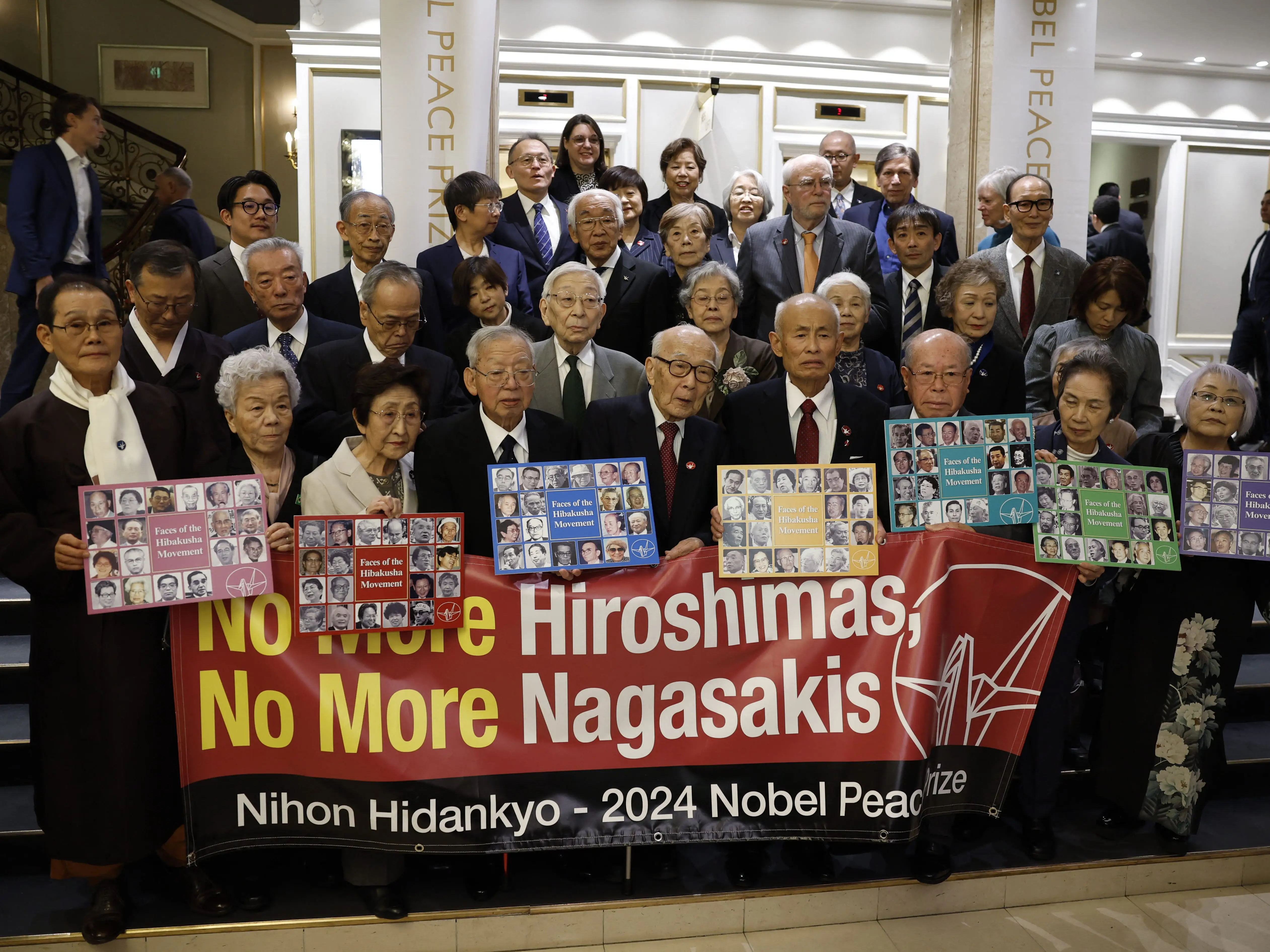 hiroshima survivors at the 2024 Nobel Peace Prize award ceremony