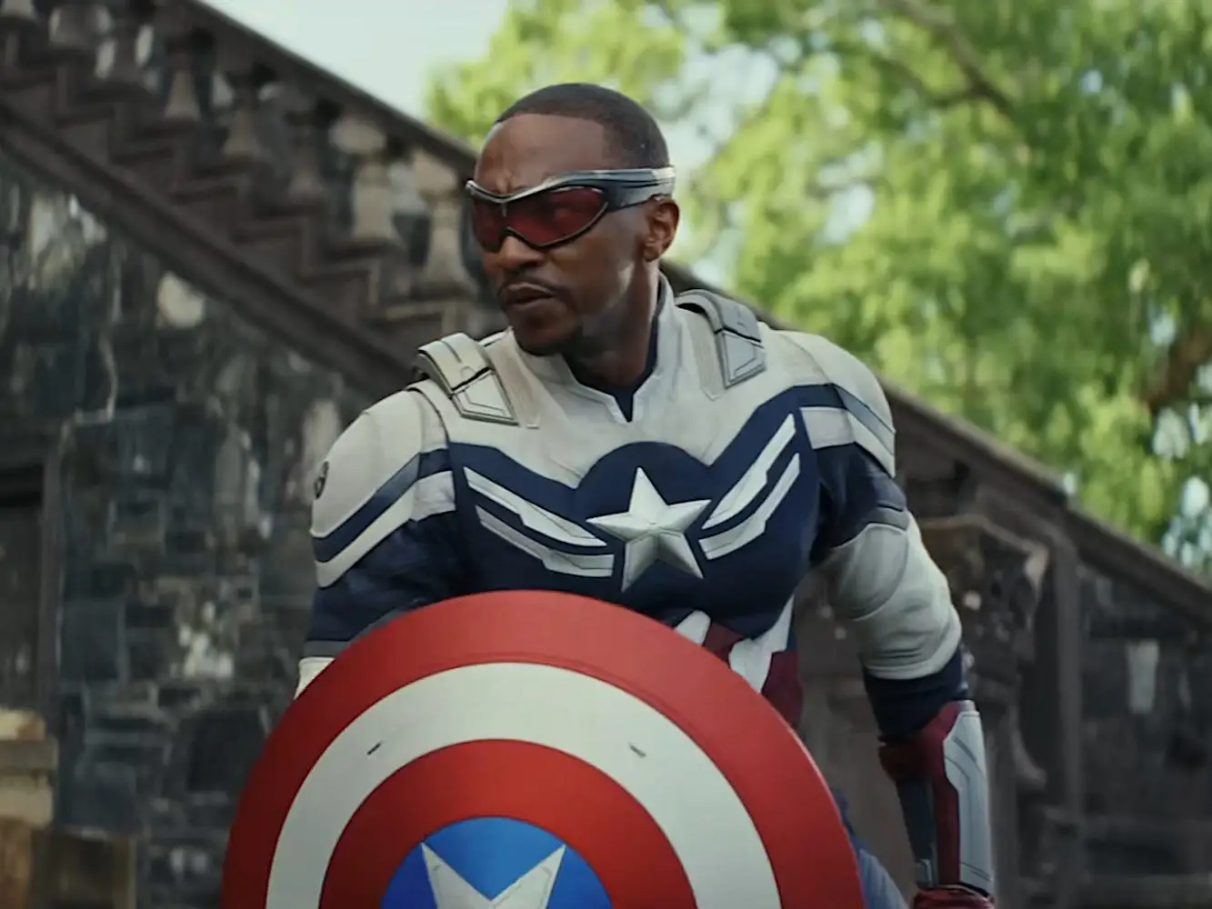 Anthony Mackie as Sam Wilson/Captain America in 