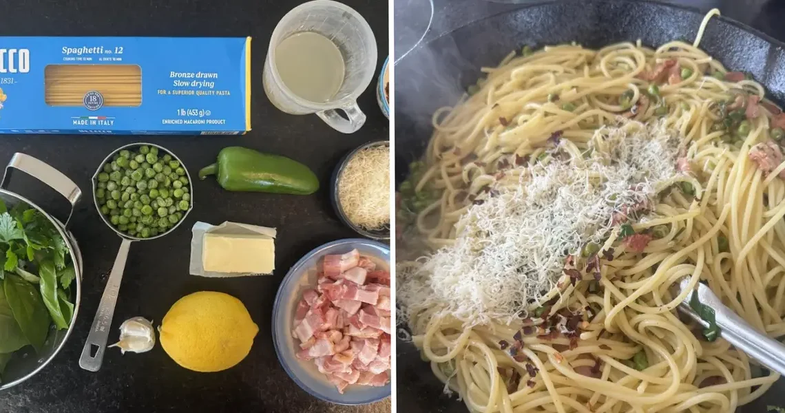 I made Gordon Ramsay’s 10-minute veggie pasta. It’s one of my new go-to summer dinners.