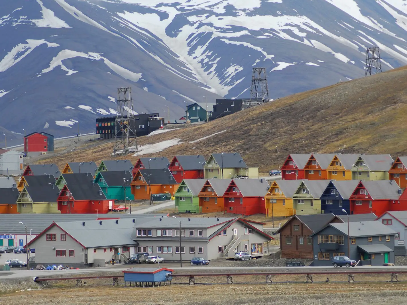 The town of Longyearbyen, home to the Global Seed Vault, is seen in this handout photo taken June 19, 2006.