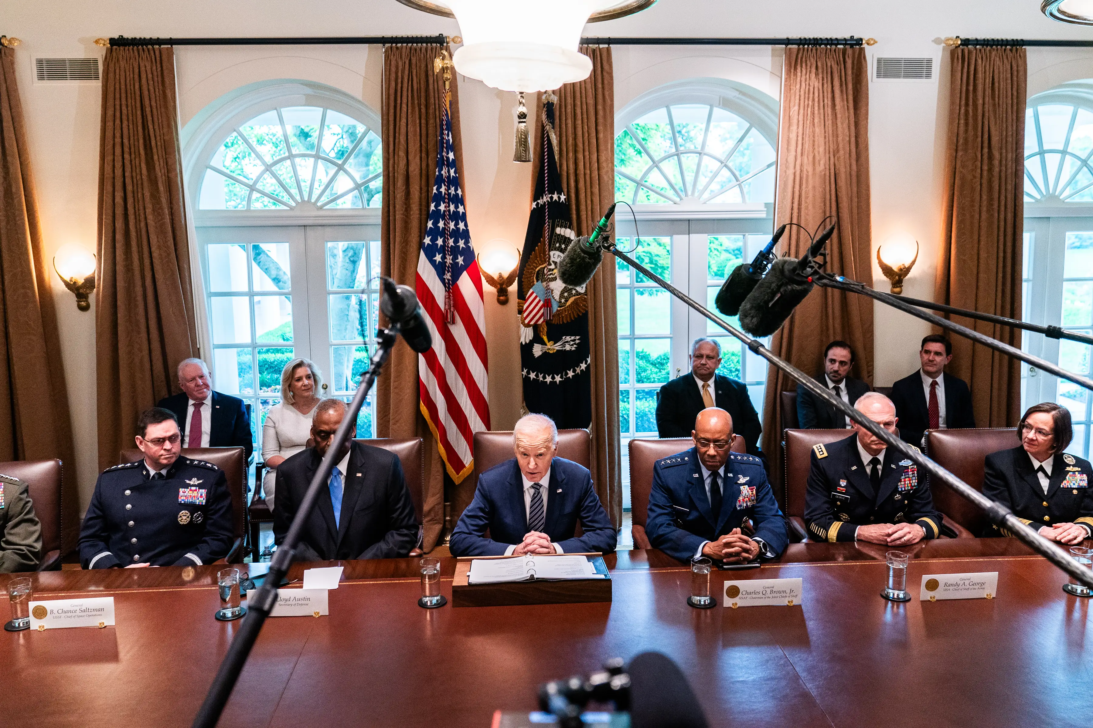Joe Biden in the Cabinet Room.
