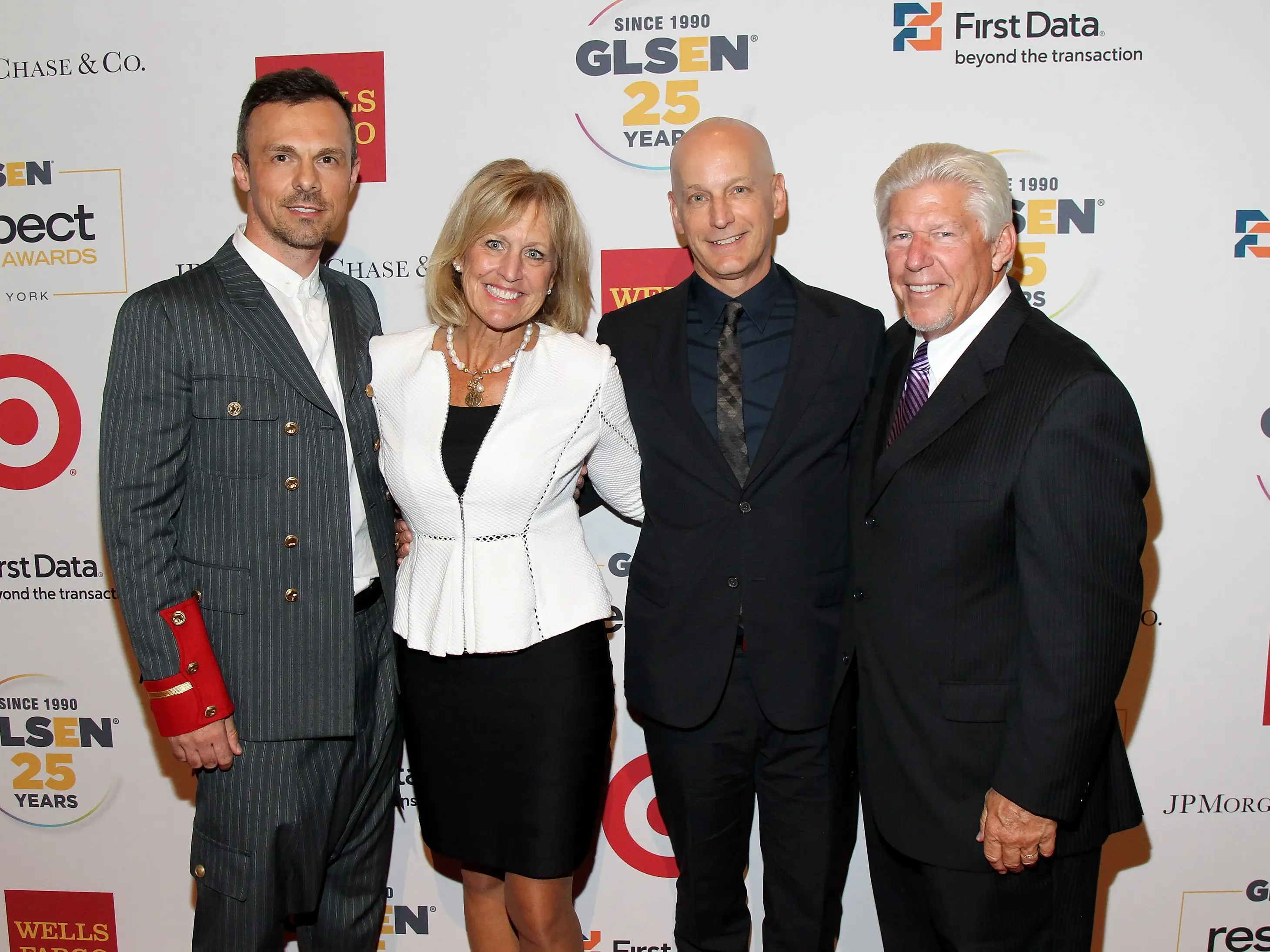 Slobodan Randjelovic, Ronda Stryker, Jon Stryker and Bill Johnston attend 2015 GLSEN Respect Awards on June 1, 2015 in New York City.
