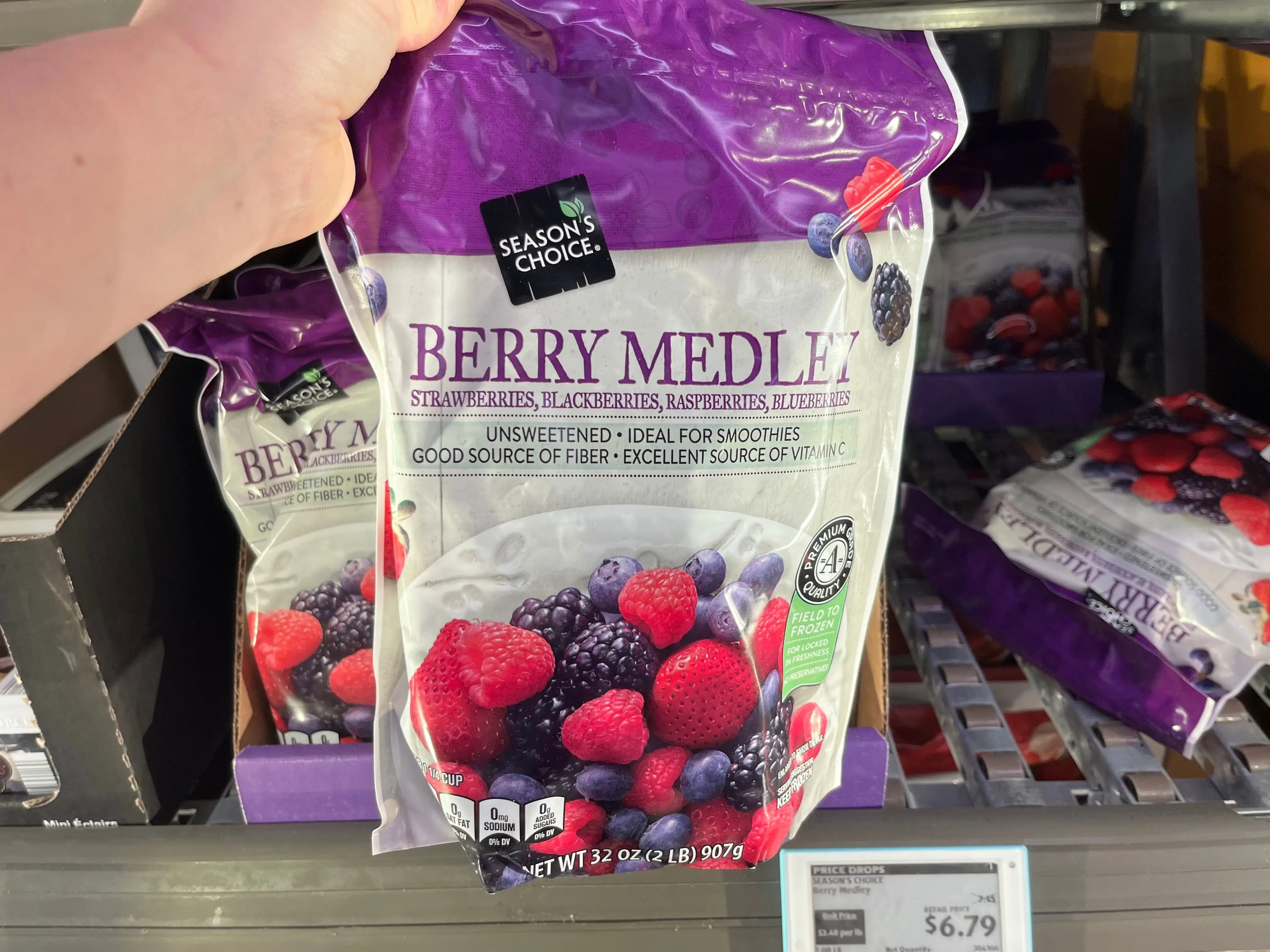 berry medley frozen smoothie mix at aldi
