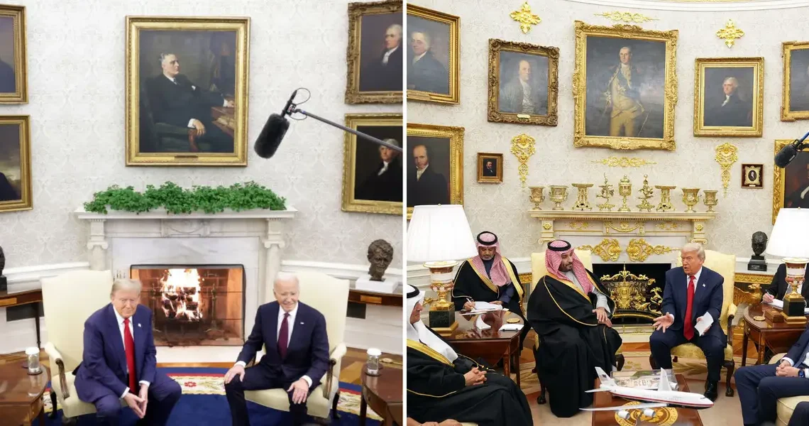 Before-and-after photos show the decor changes Trump has made to the White House, so far