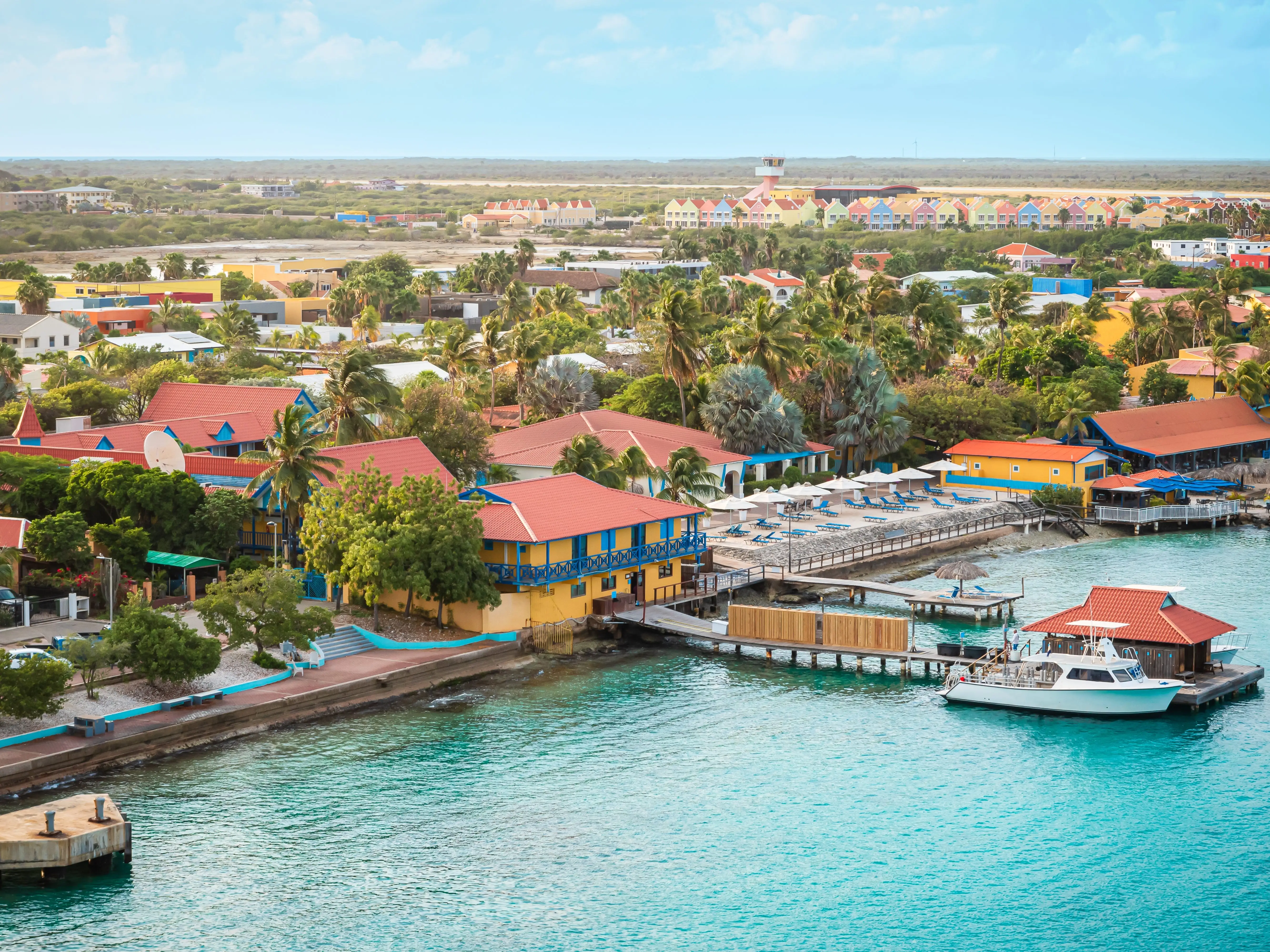 Kralendijk, cruise port of Bonaire Island.
