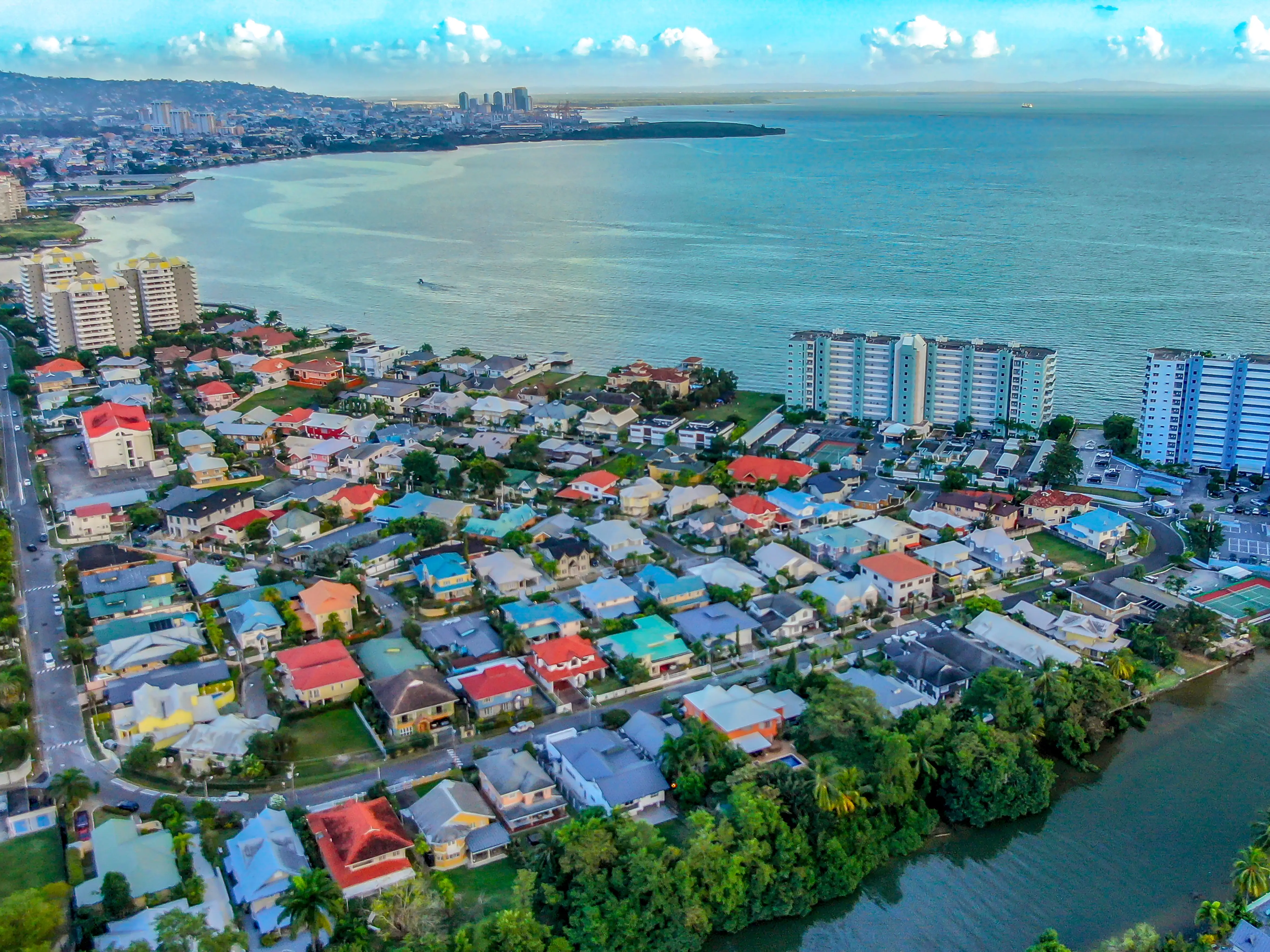 Aerial view of Trinidad and Tobago