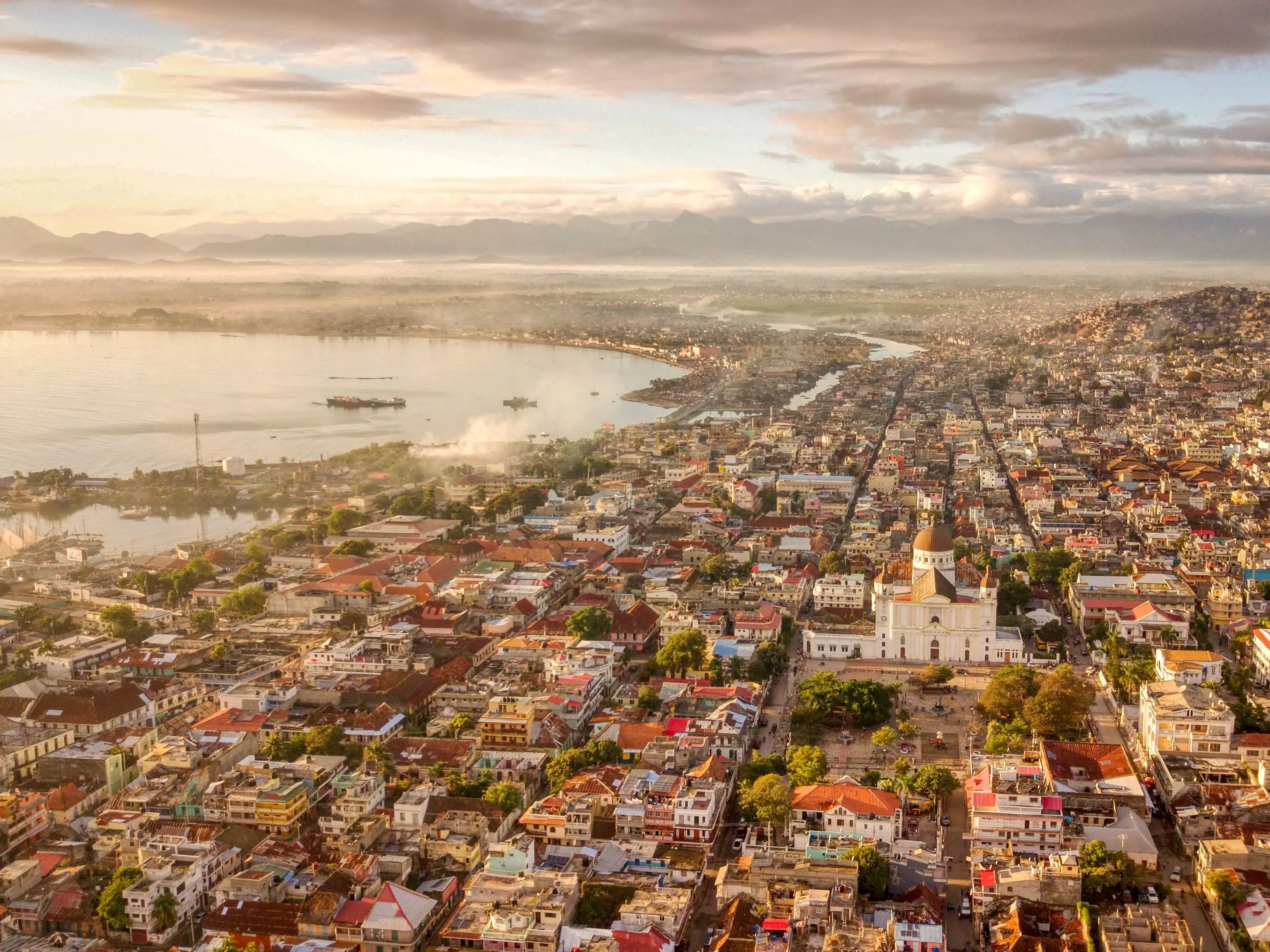 Aerial view of Cap-Haitien, Haiti