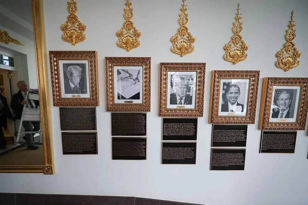 The Presidential Walk of Fame at the White House.