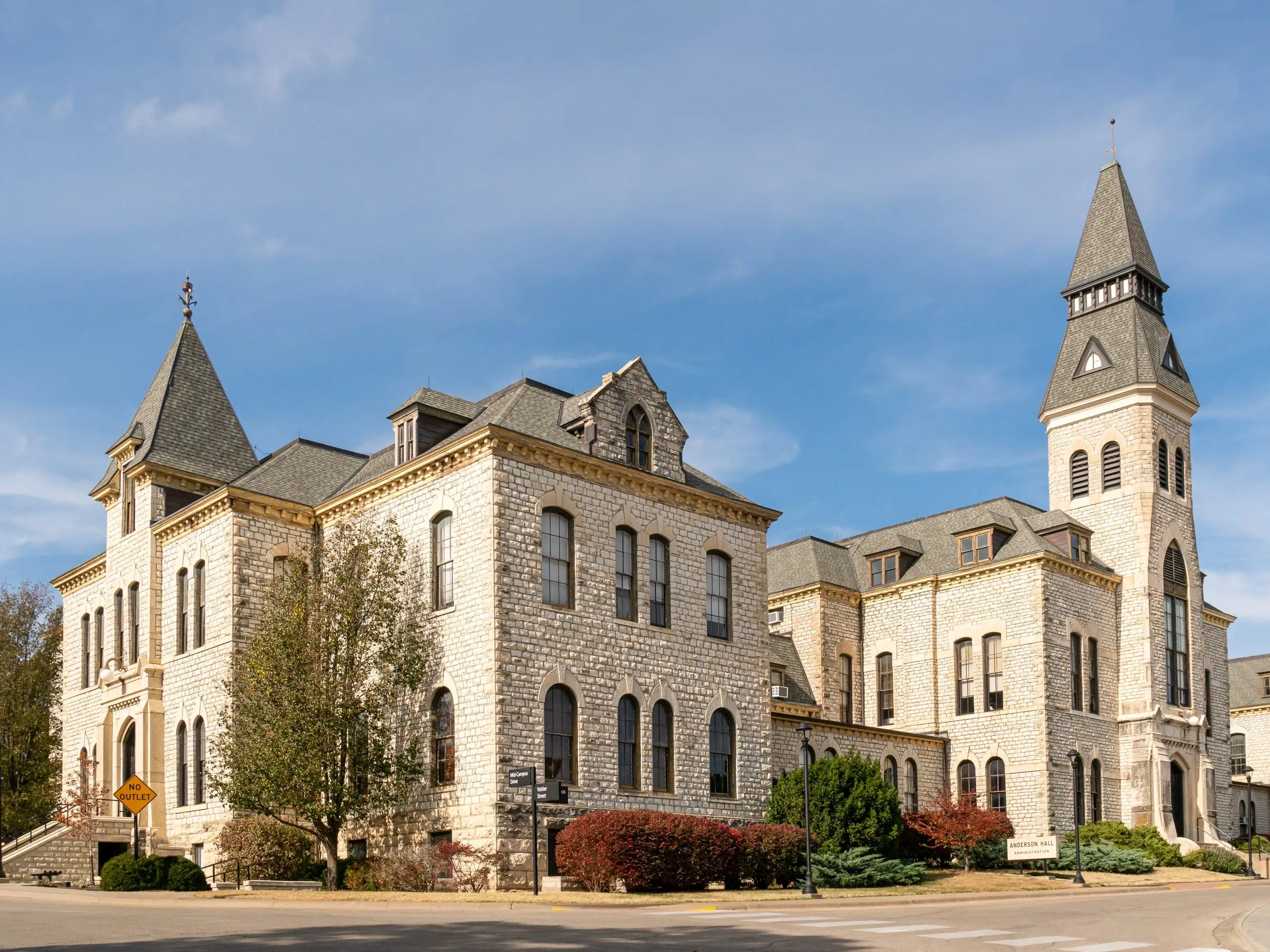 Anderson Hall and Administration on the campus of Kansas State University.