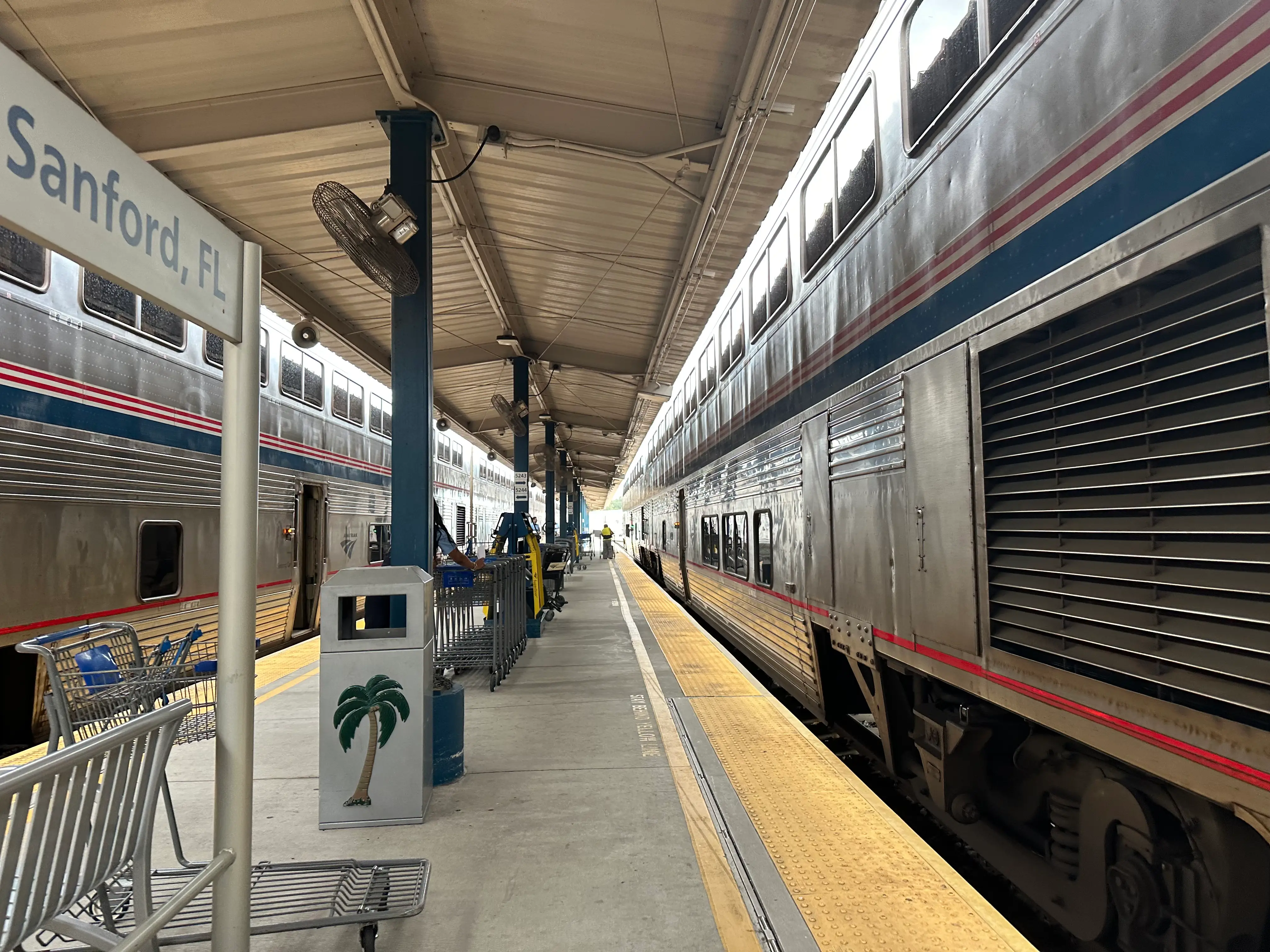 Amtrak Auto Train on tracks