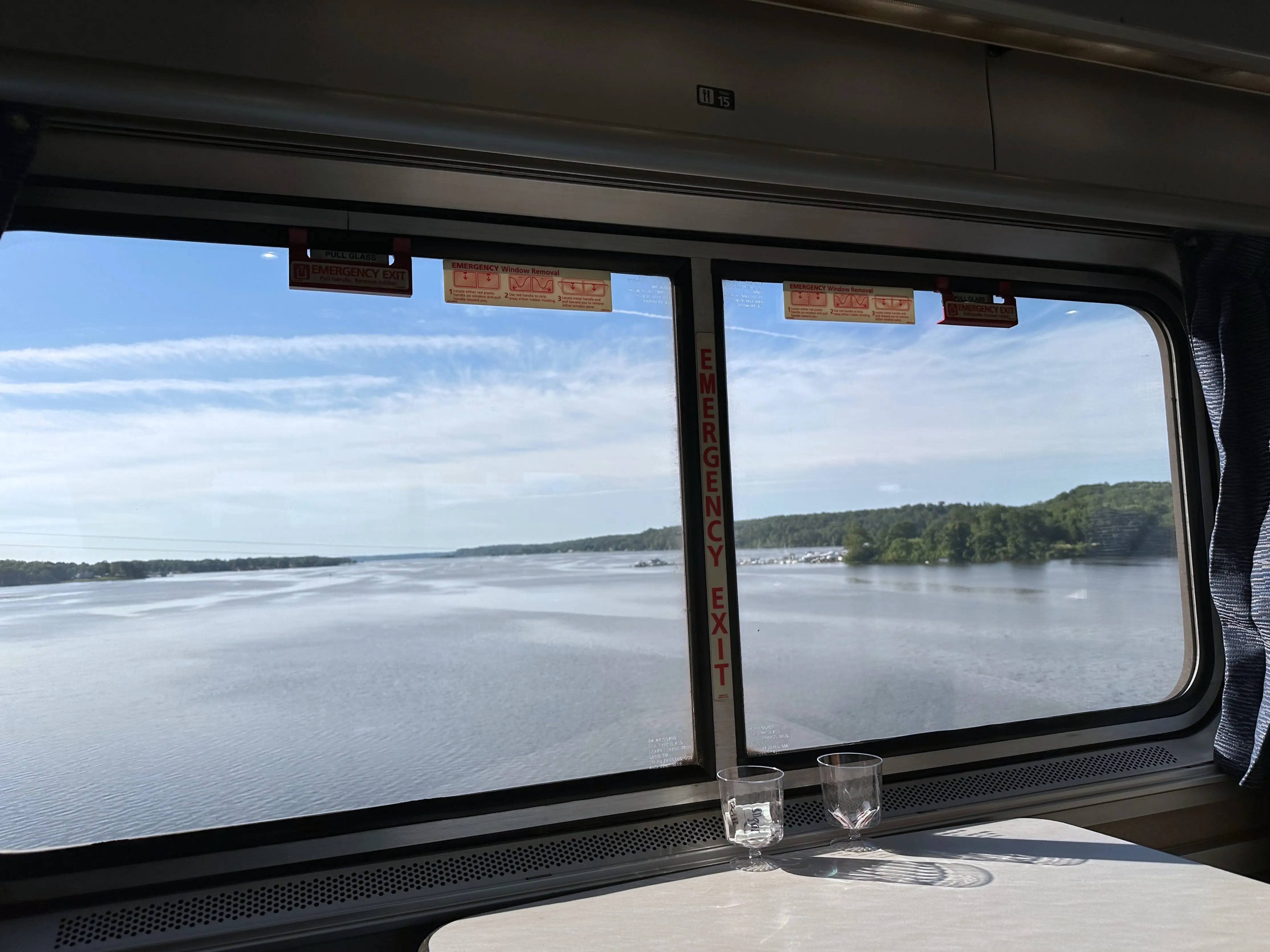 View outside window of Amtrak Auto Train
