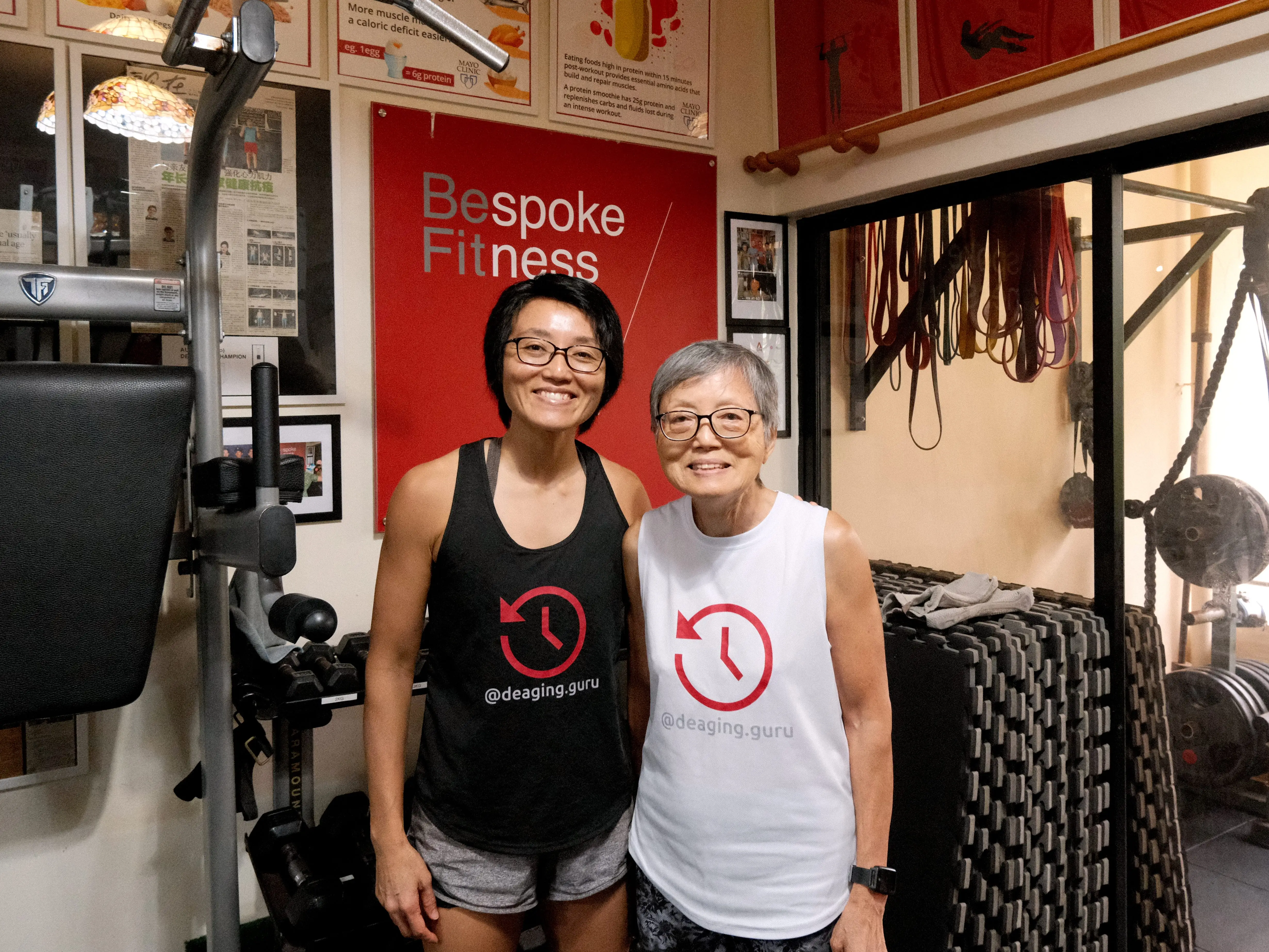Two women smiling and posing for the camera.