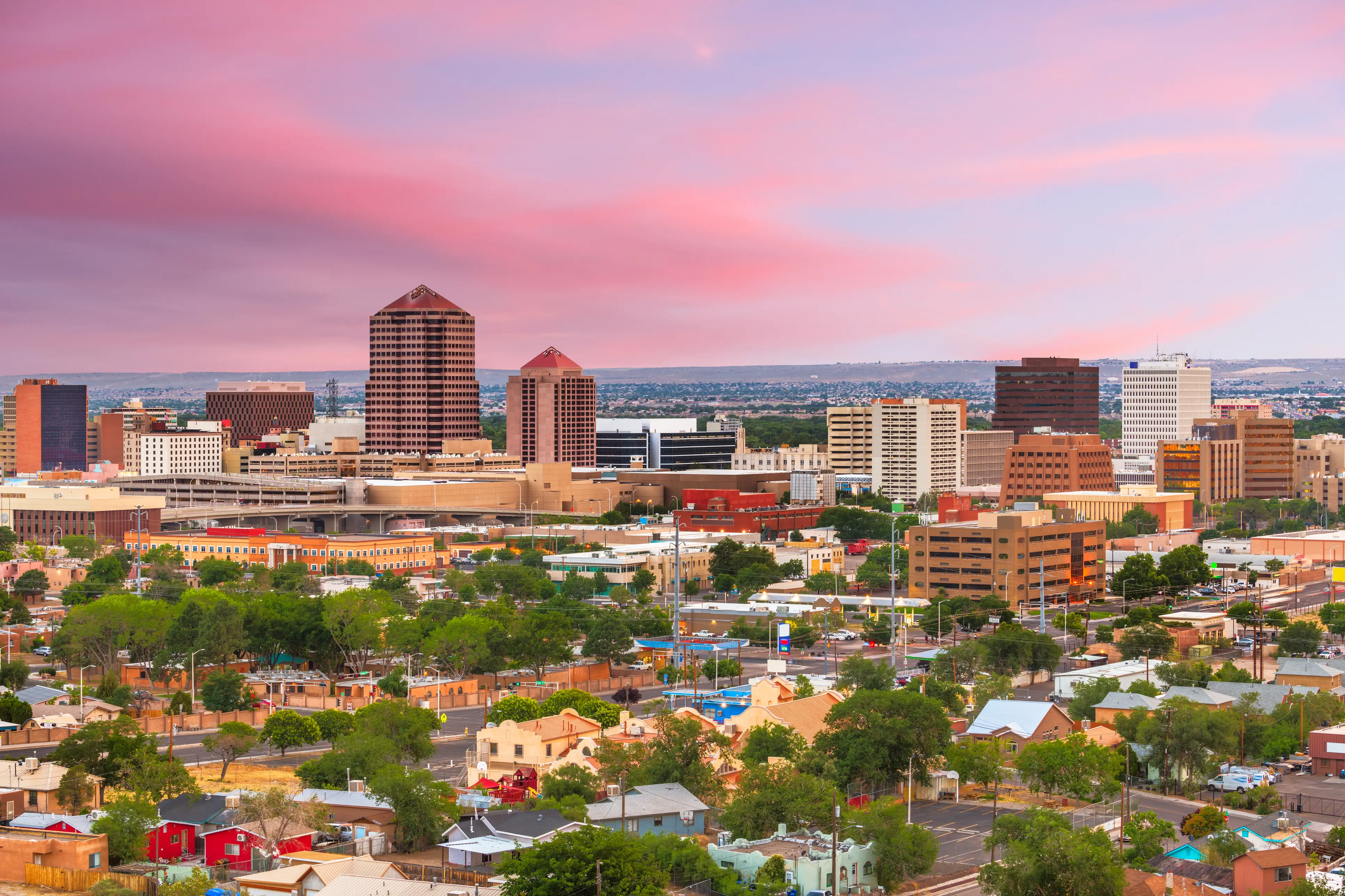 Buildings in Albuquerque, New Mexico.
