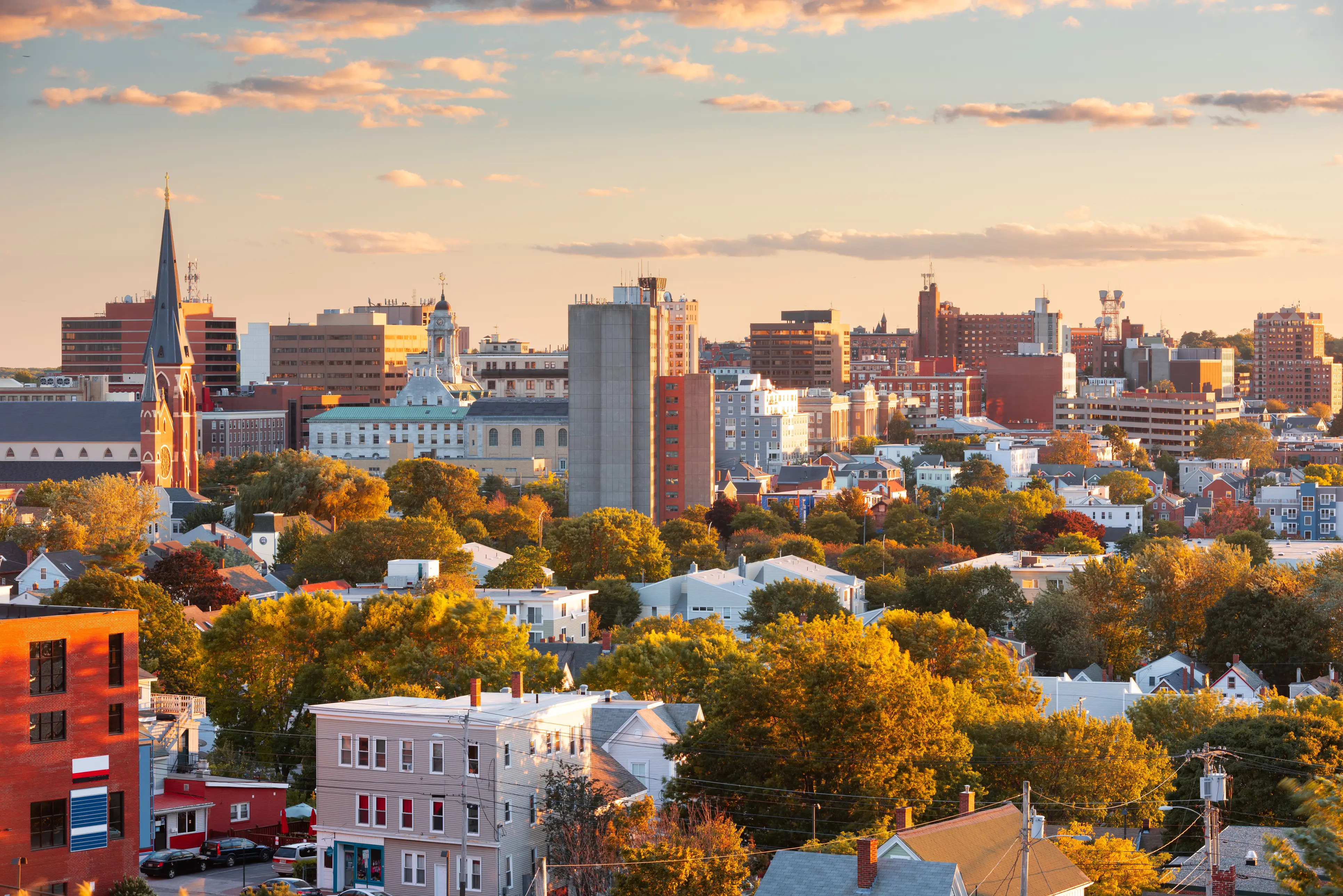 Buildings in Portland, Maine.