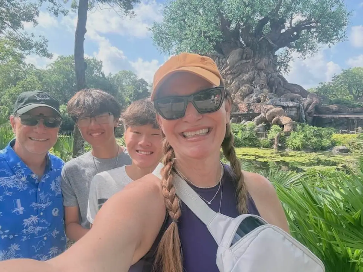 The author with her family at Animal Kingdom.