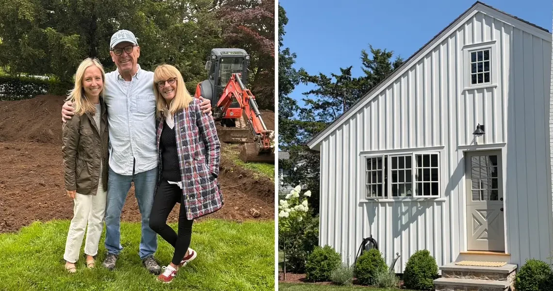 A woman built her parents a 725-square-foot cottage in her backyard so they could be closer to their grandchildren