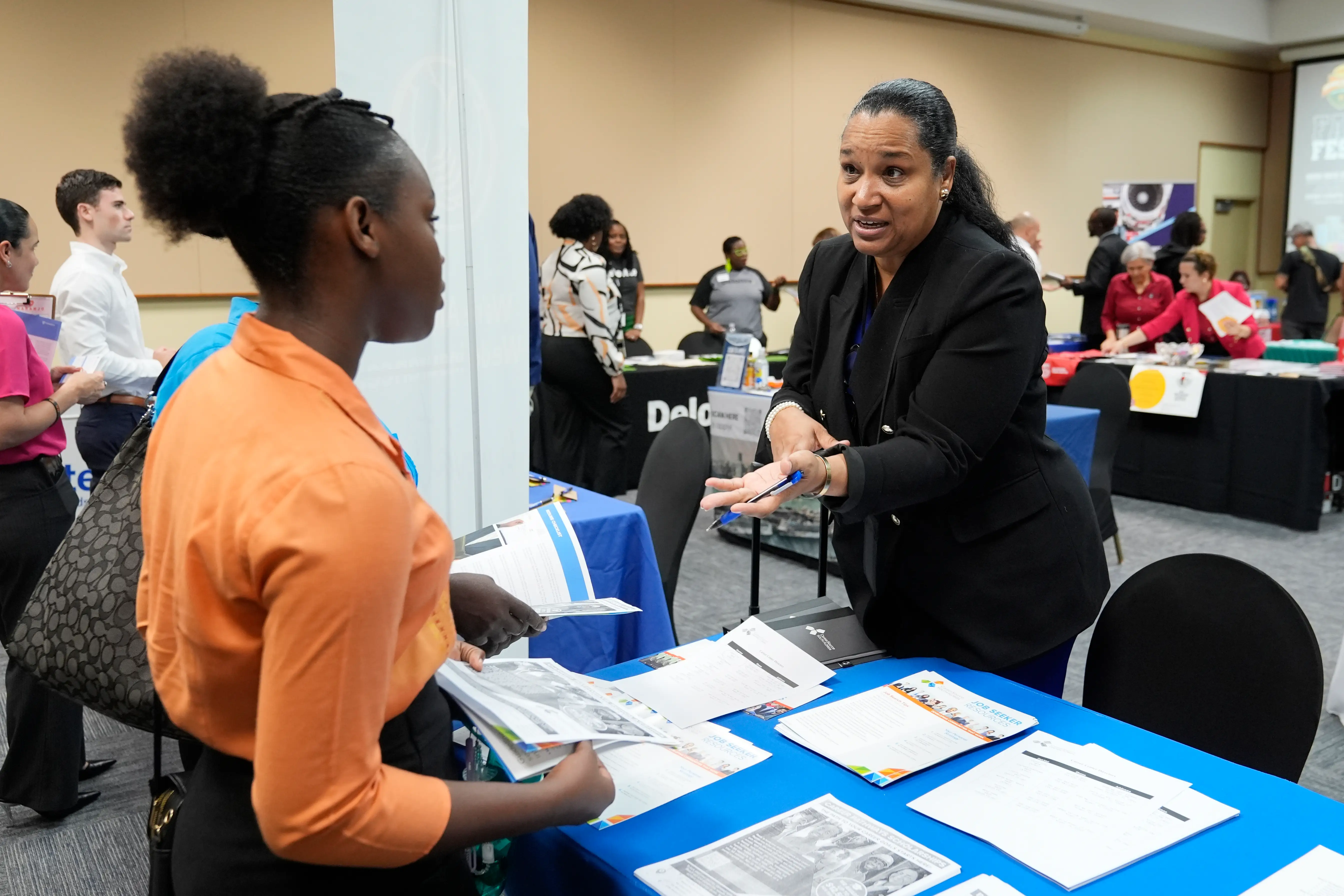 A university career fair