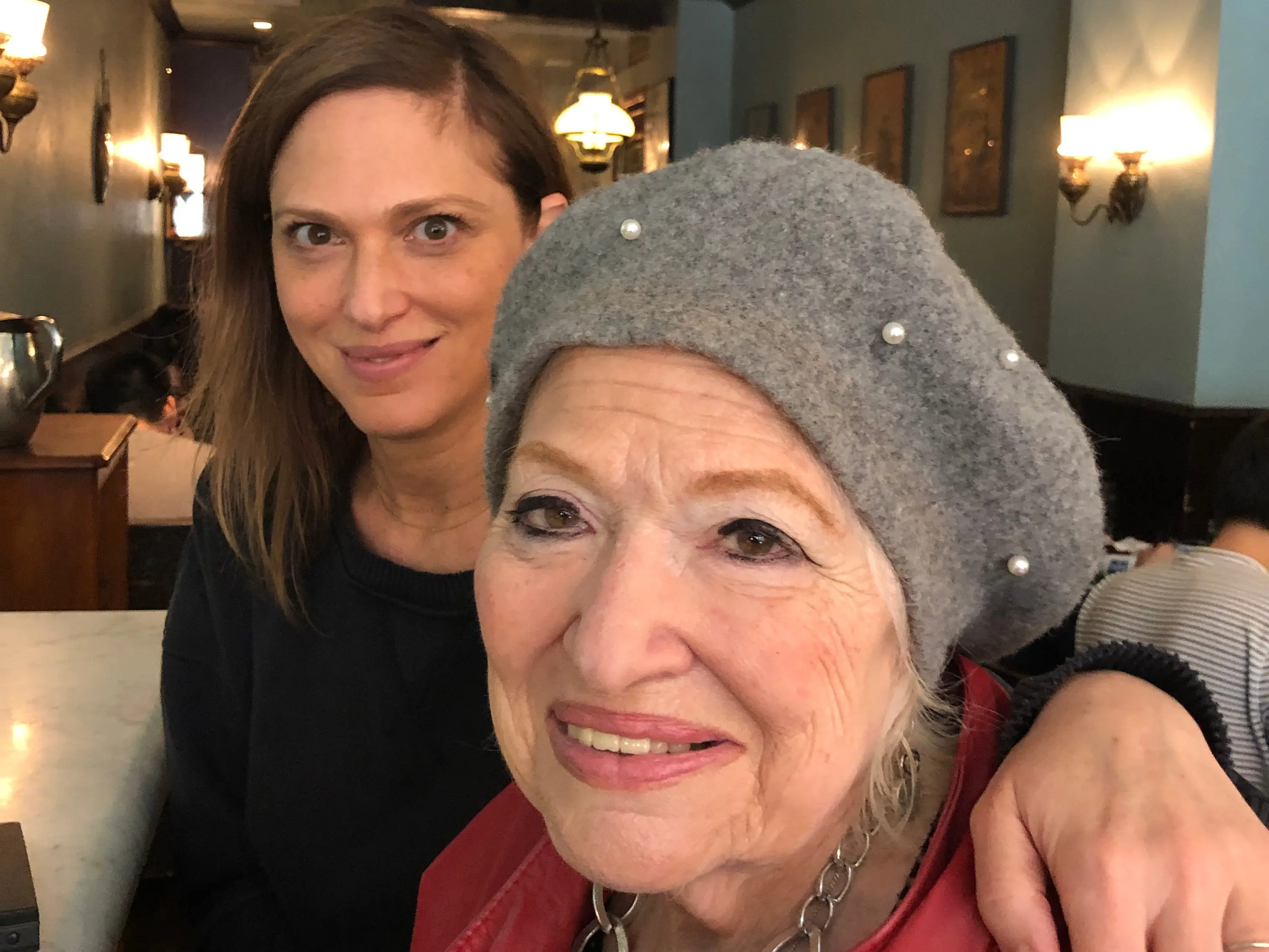 The author and her mother.