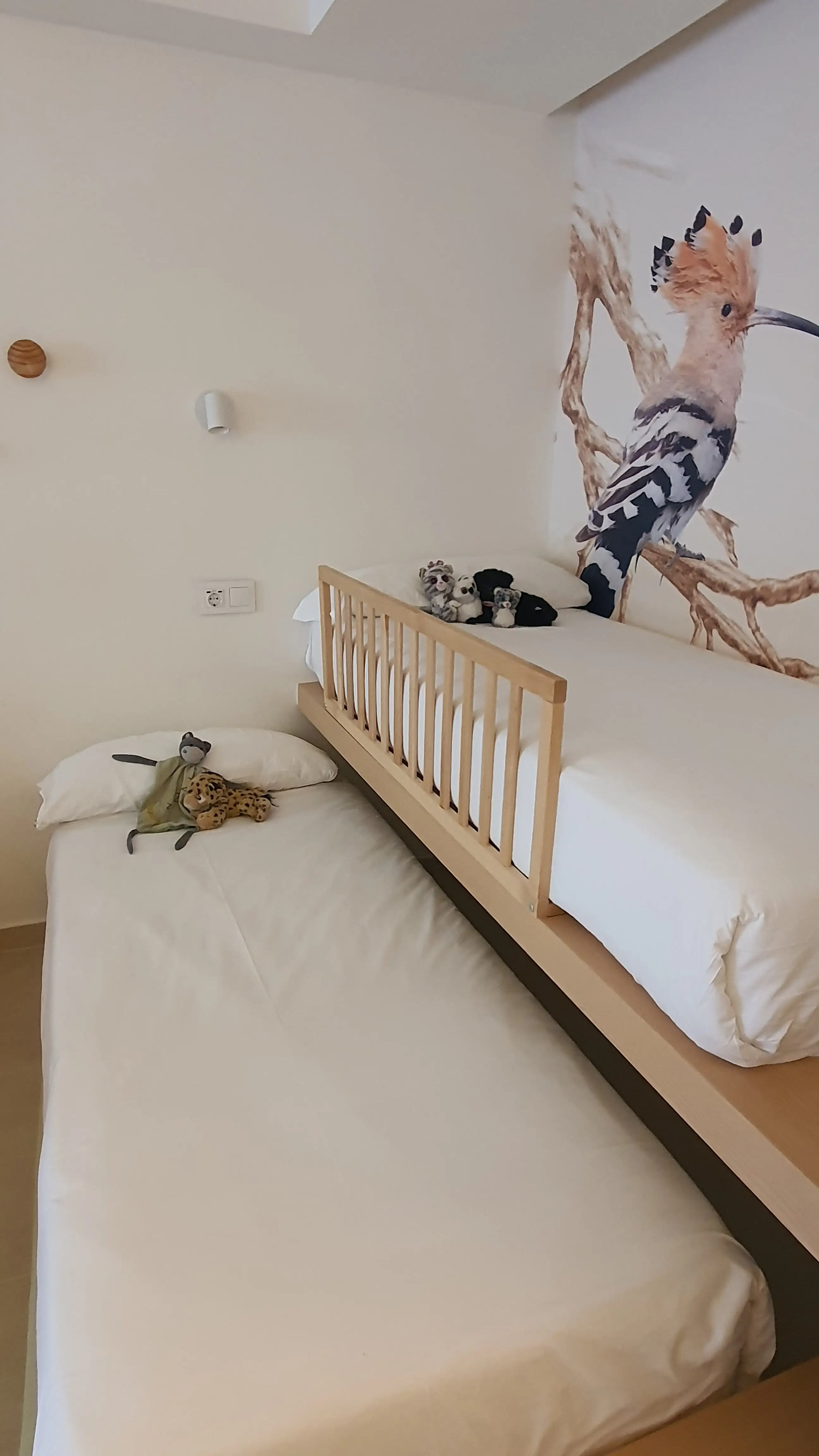 A sleeping space for kids at an all-inclusive resort in Mallorca.