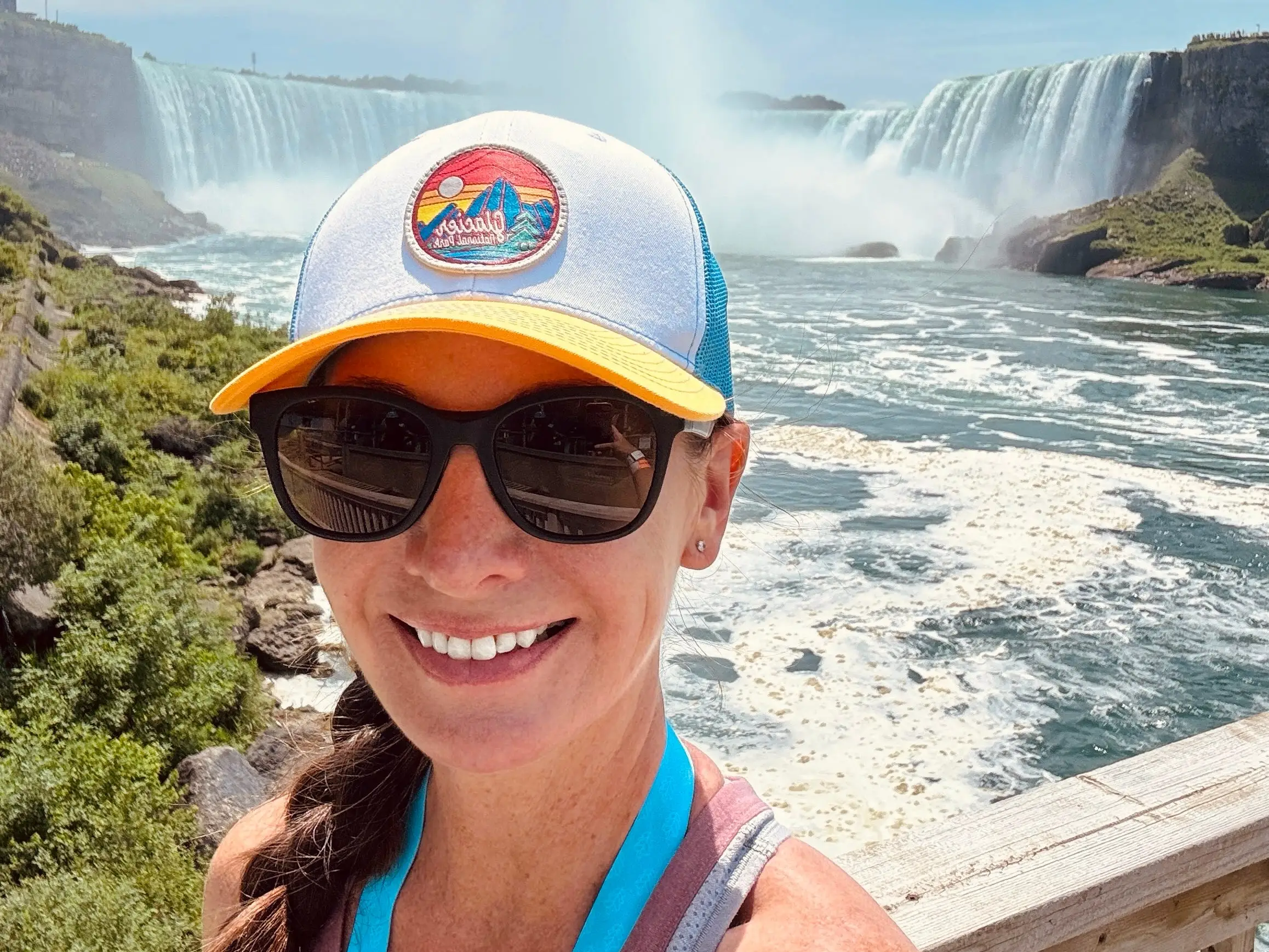 Melissa poses for a photo in front of Niagara Falls.