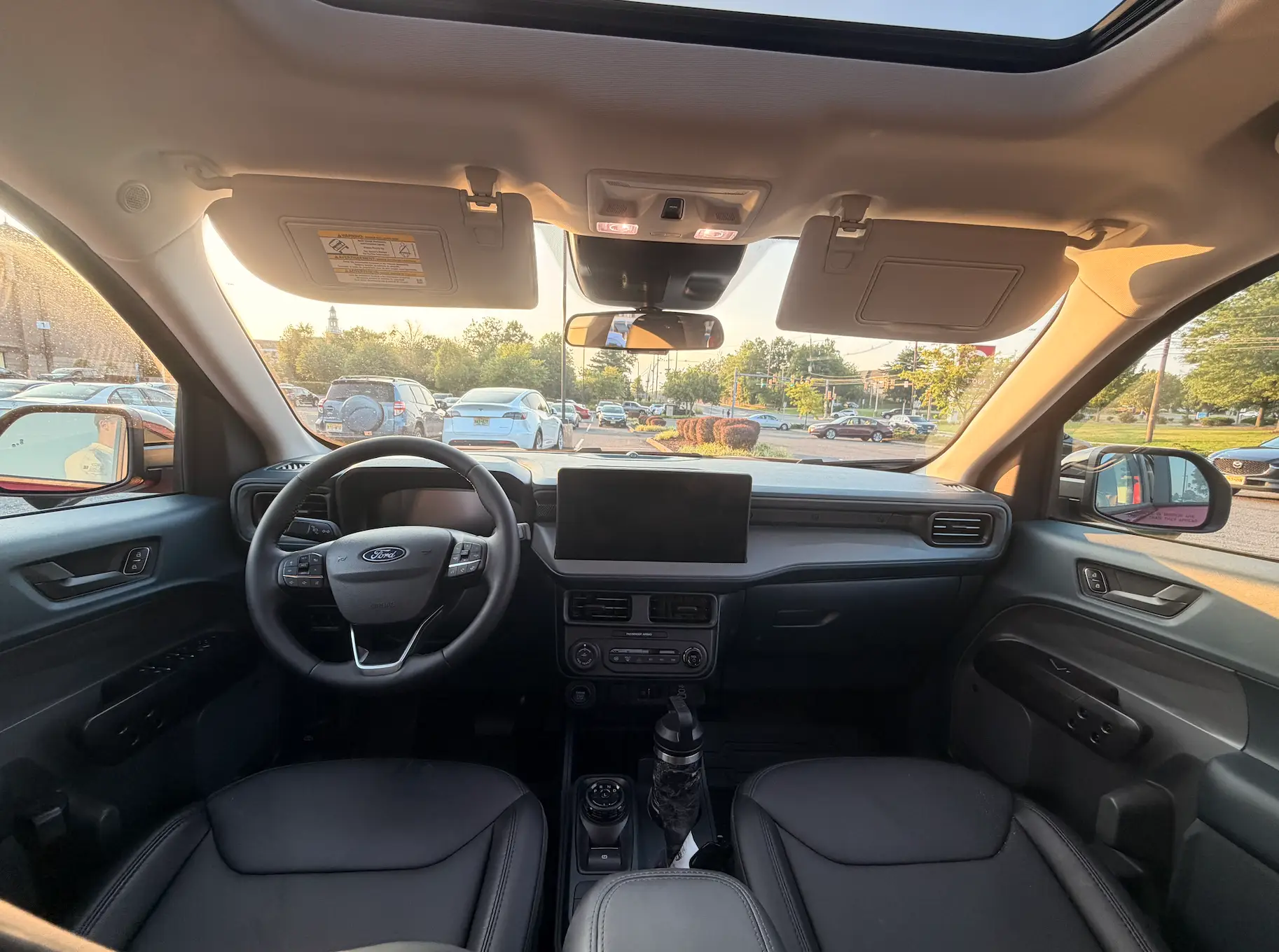 Inside a Ford Maverick Hybrid.