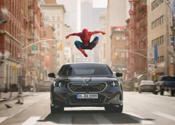 You can’t escape ads for the new Spider-Man movie — even in your BMW
