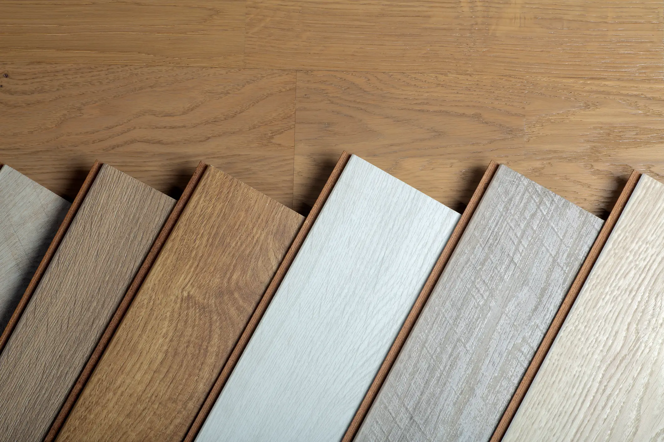 Floor samples lying on floor