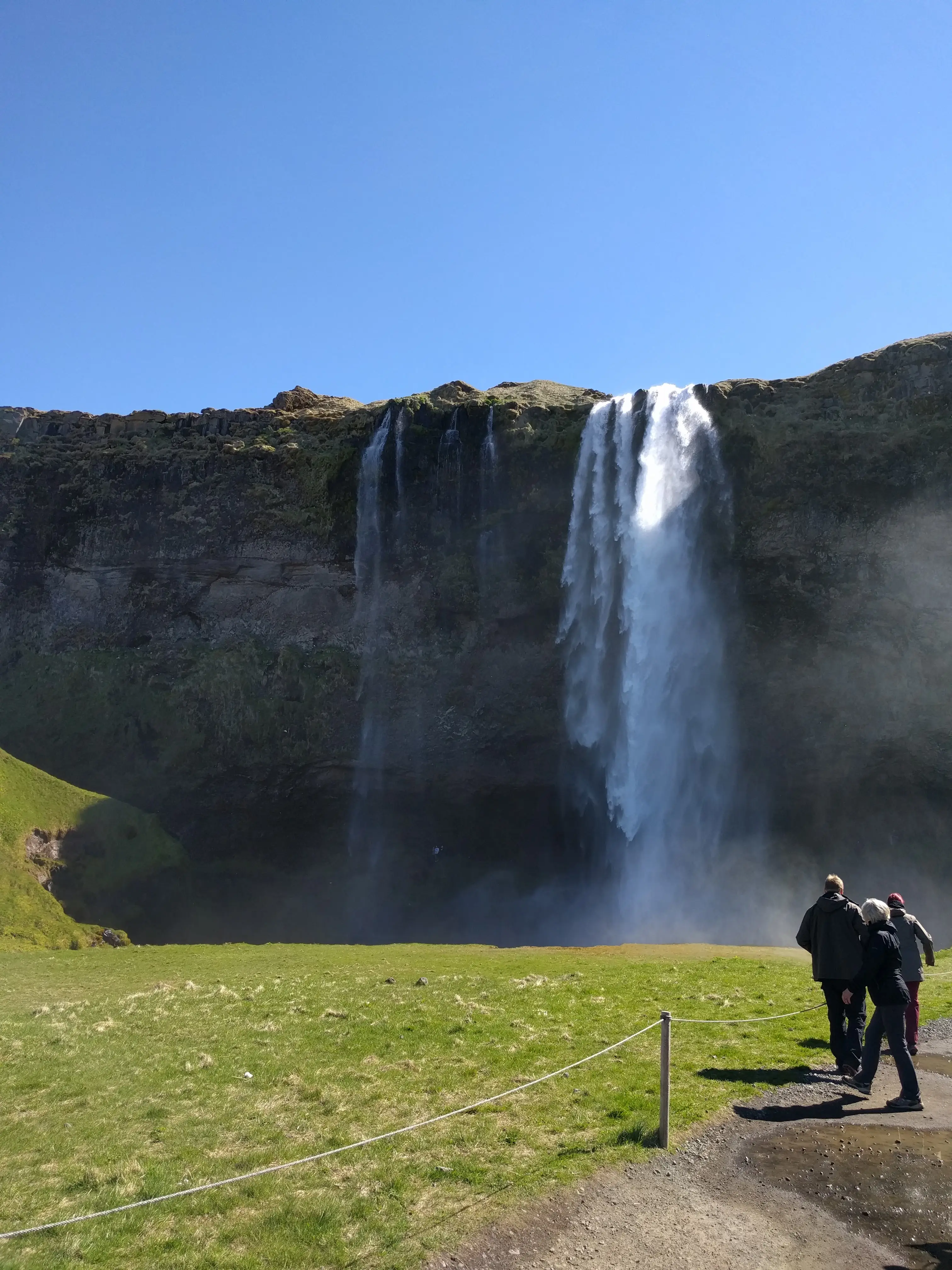 a waterfall in iceland