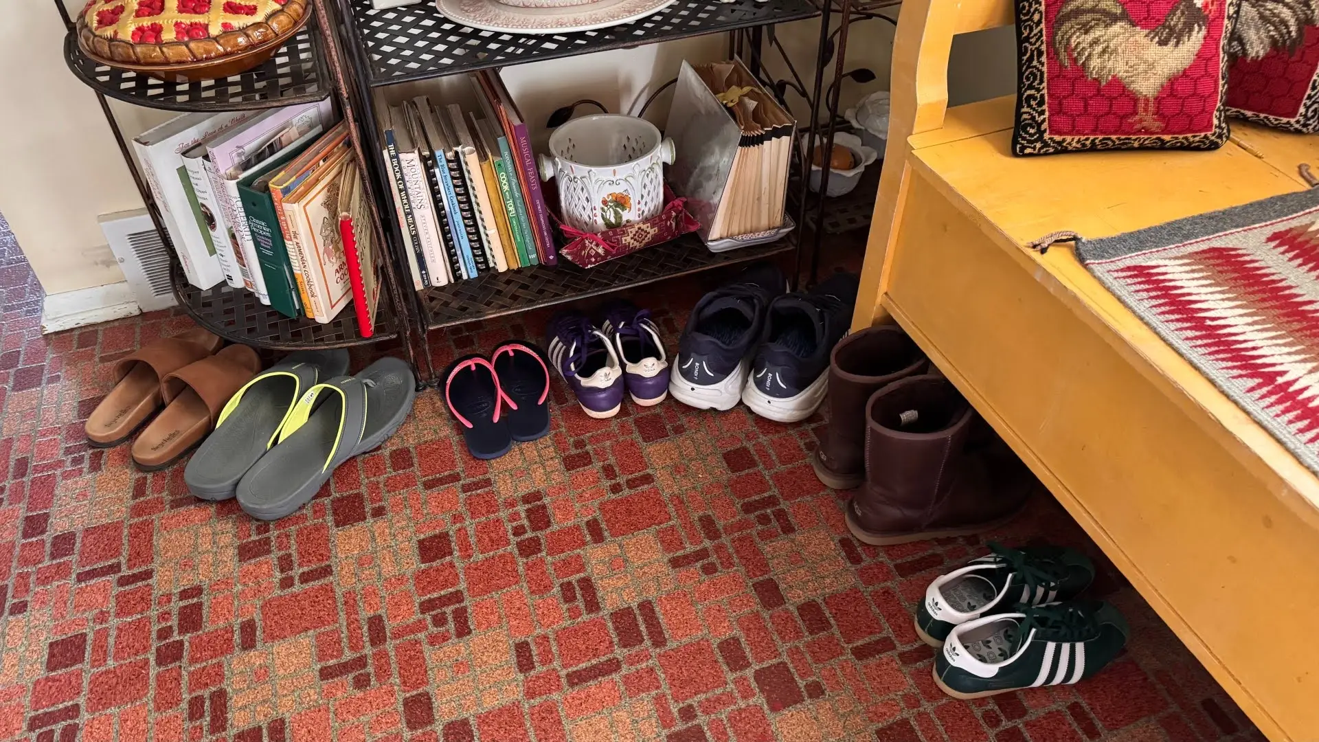 Shoes in entryway of home