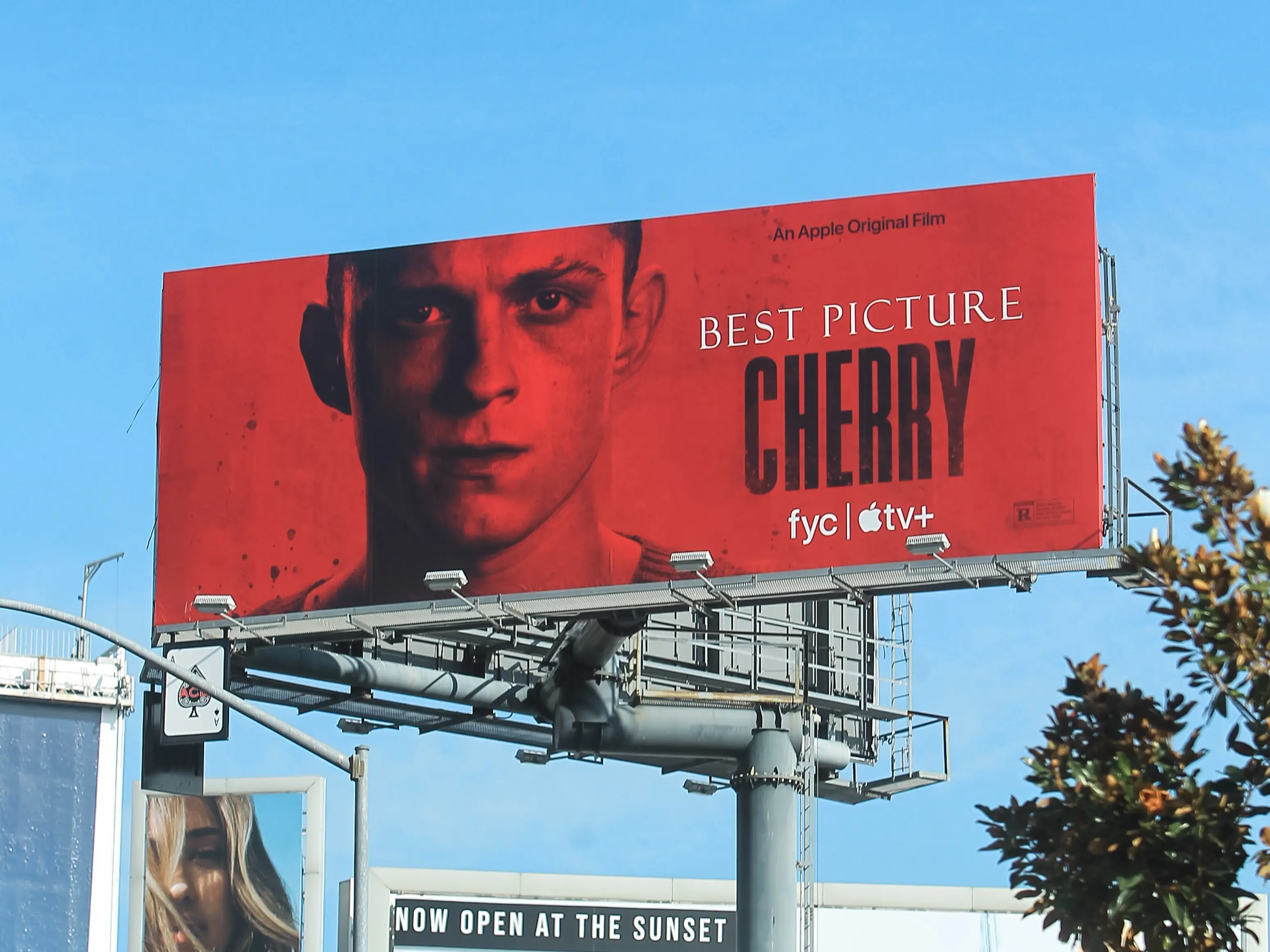 Tom Holland's billboard ad is seen in West Hollywood on January 04, 2021 in Los Angeles, California