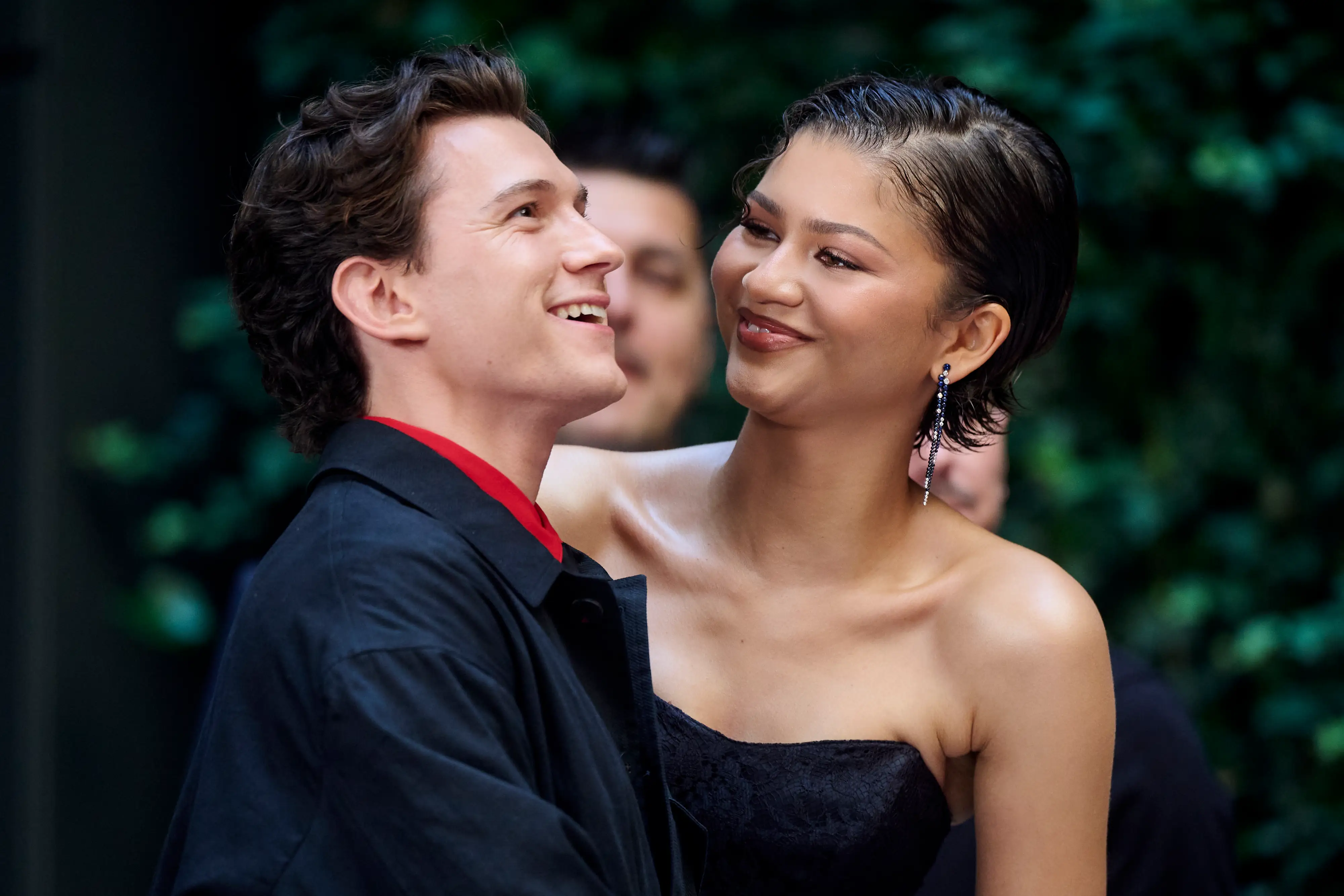 Actor Tom Holland and actress Zendaya attend to photocall of Spider-Man: Brand New Day at Four Season Hotel on June 15, 2026 in Madrid, Spain.