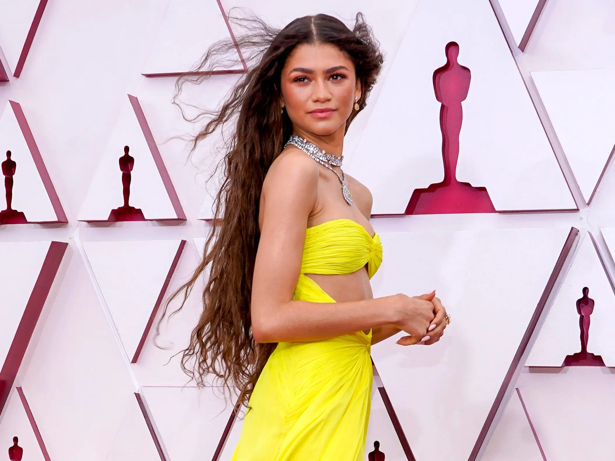 Zendaya attends the 93rd Annual Academy Awards at Union Station on April 25, 2021 in Los Angeles, California.