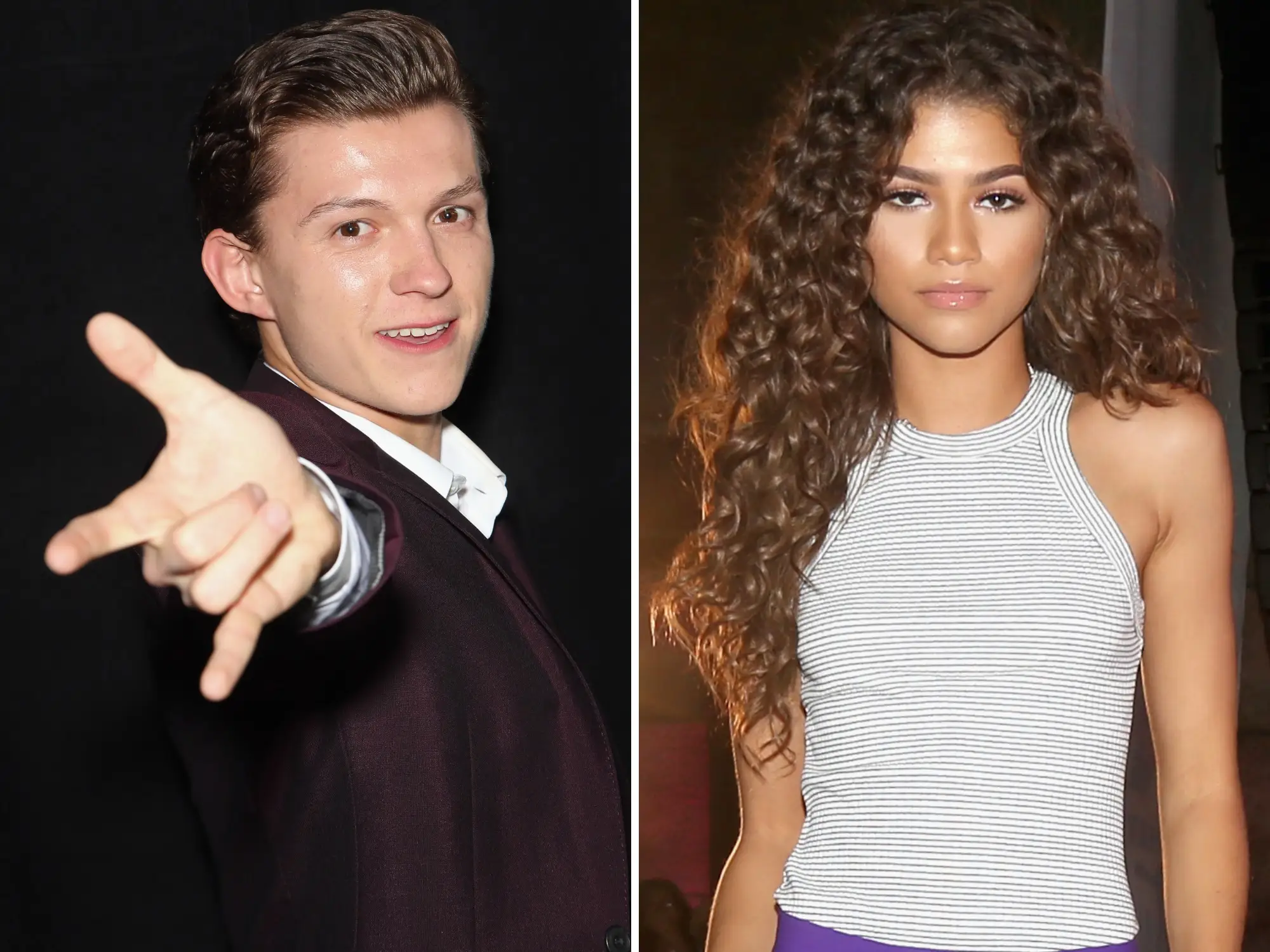 tom holland and zendaya in 2016